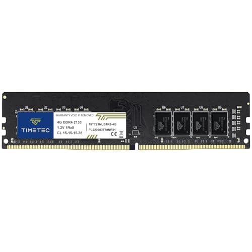 Timetec 4 GB DDR4 2133 MHz PC4-17000 Nicht-ECC ungepuffert 1,2 V CL15 1Rx8 Single Rank 288 Pin UDIMM Desktop-PC Computerspeicher RAM Modul Upgrade (4 GB)