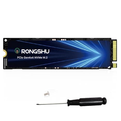 RONGSHU 4TB NVMe SSD M.2 PCIe4.0 Gen 4×4, M.2 2280 Interne Gaming SSD, Seq. Bis zu 7.400 MB/s, SLC Cache 3D NAND TLC Internal Solid State Drive für PS5, High End Computing, Gaming (RP7000)