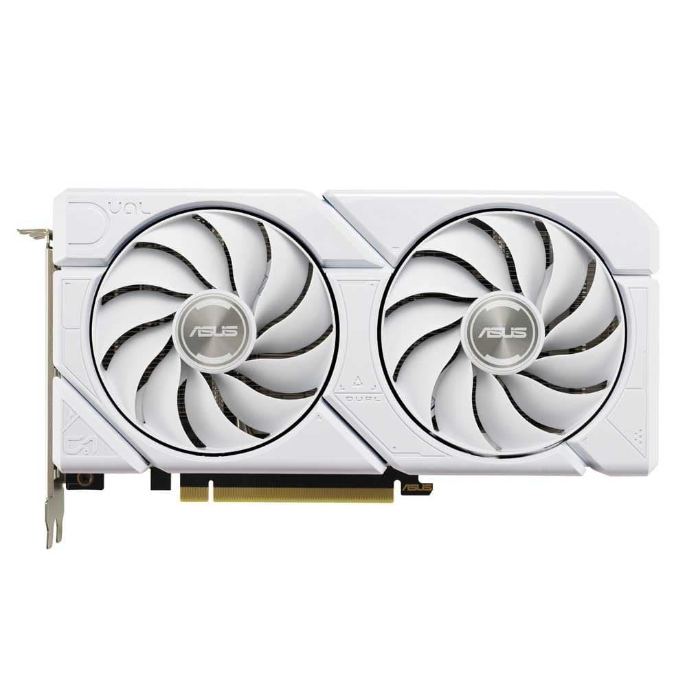 ASUS Dual GeForce RTX 4060 EVO White OC Edition 8GB GDDR6 Gaming Grafikkarte weiß (Nvidia GeForce RTX4060 DLSS3, 246 AI Tops, PCIe 4.0, 1x HDMI 2.1a, 3X DisplayPort 1.4a, DUAL-RTX4060-O8G-EVO-WHITE)