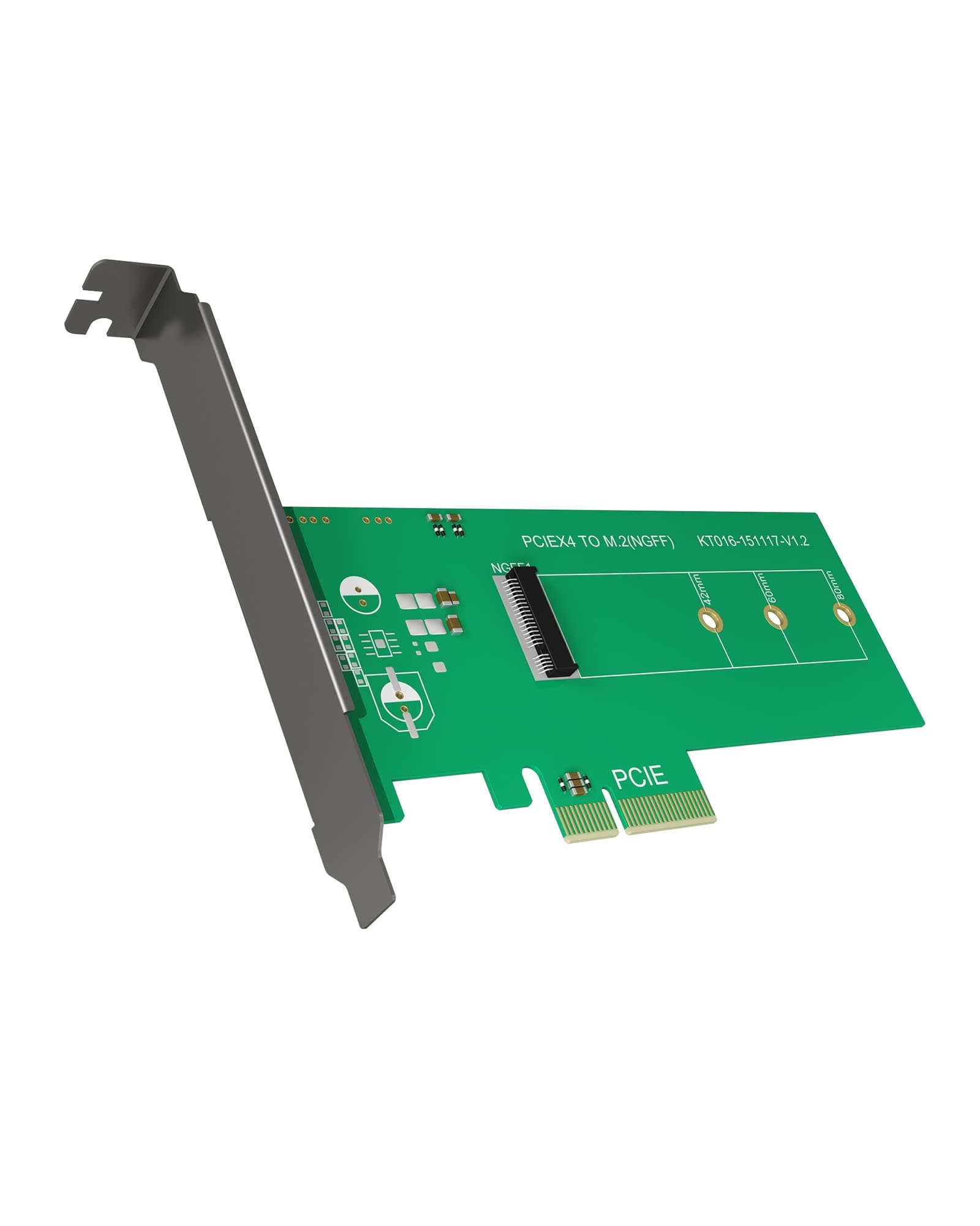 Icy-Box IB-PCI208 Interne PCI-Karte 1x m.2 PCIe (NVMe) SSD (2242, 2260, 2280) zu 1x PCI-Express (X4) Steckplatz bis zu 32 Gbit/S, Full Profile Bracket