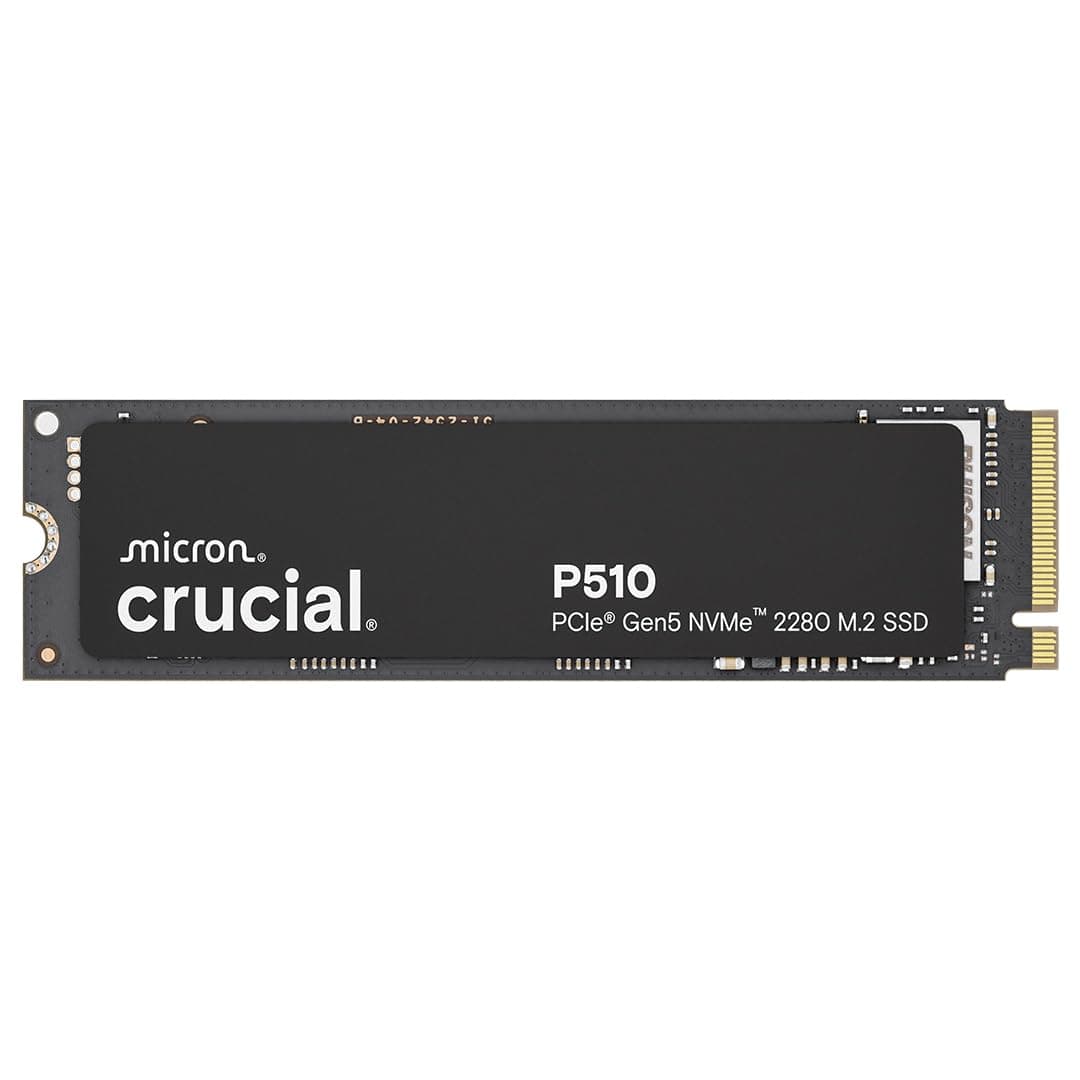 Crucial P510 SSD 1TB M.2 NVMe PCIe 5.0 x4 Gen5, bis zu 11.000 MB/s Lesen, 9.500 MB/s Schreiben, für Laptop und Desktop PC, TLC NAND, Interne Festplatte - CT1000P510SSD8-01