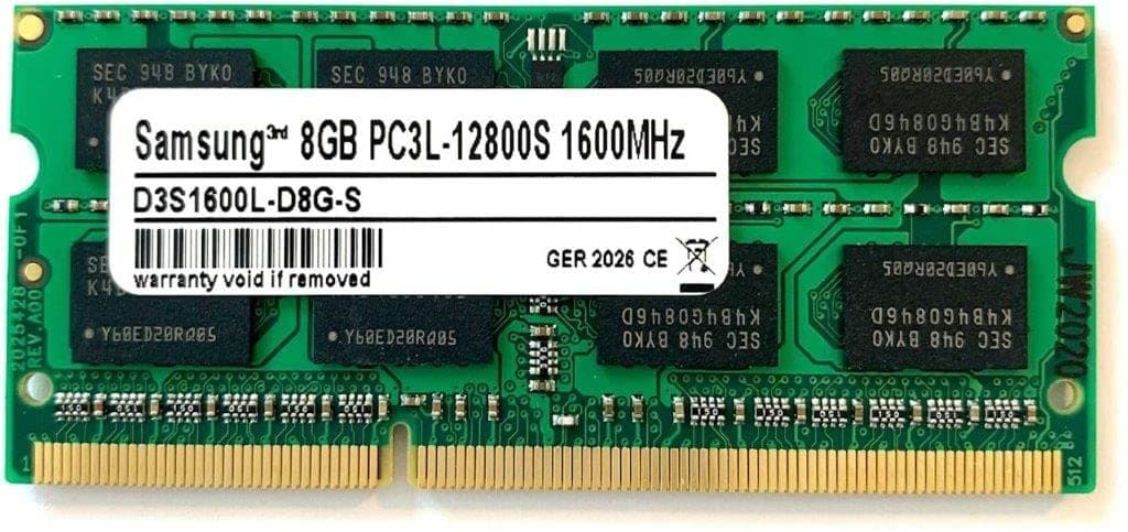 8GB DDR3 1600MHz SO-Dimm PC3L-12800S 2Rx8 1,35V 204pin