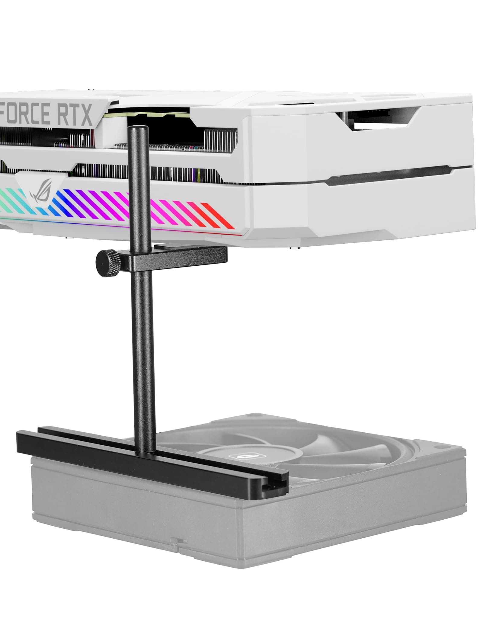 upHere GBS1 Grafikkarten Halterung,Gleitschiene,Einzelstange,GPU Höhenverstellbare,Verschiebbar,GPU Halterung,Grafikkarten Halter für Computerkomponenten,GPU Support,Aluminium(128 mm)