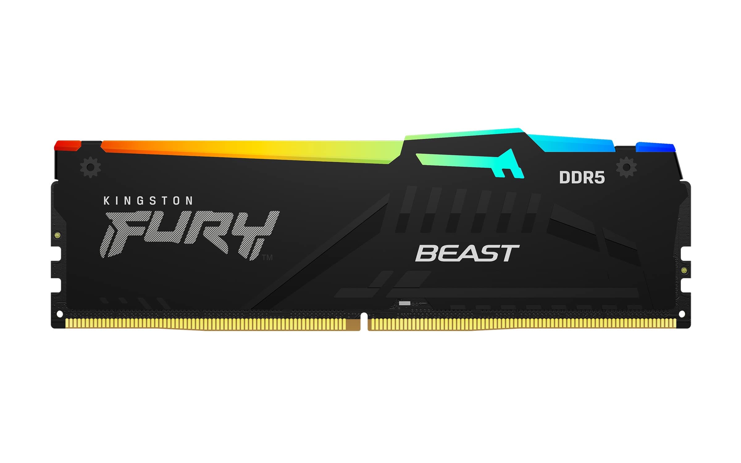 Kingston FURY Beast Schwarz RGB 64GB (2x32GB) 6000MT/s DDR5 CL36 DIMM Desktop Gaming Speicher Kit mit 2 AMD EXPO/ Intel XMP - KF560C36BBE2AK2-64