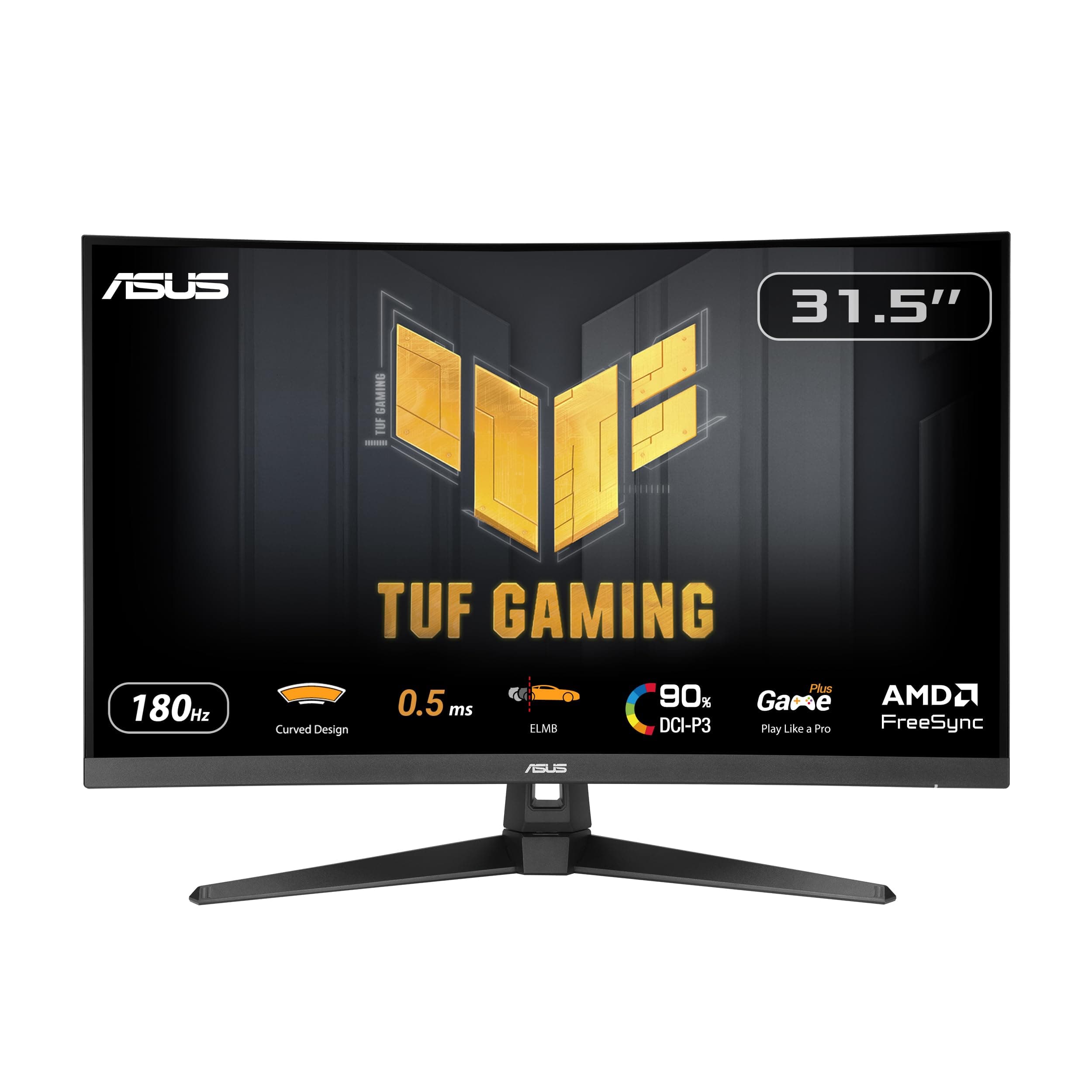 ASUS TUF Gaming VG32WQ3B - 32 Zoll WQHD Curved Monitor - 180 Hz, 1ms GtG, FreeSync, AdaptiveSync, HDR 10 - Fast-VA Panel, 16:9, 2560x1440, DisplayPort, HDMI, Speaker