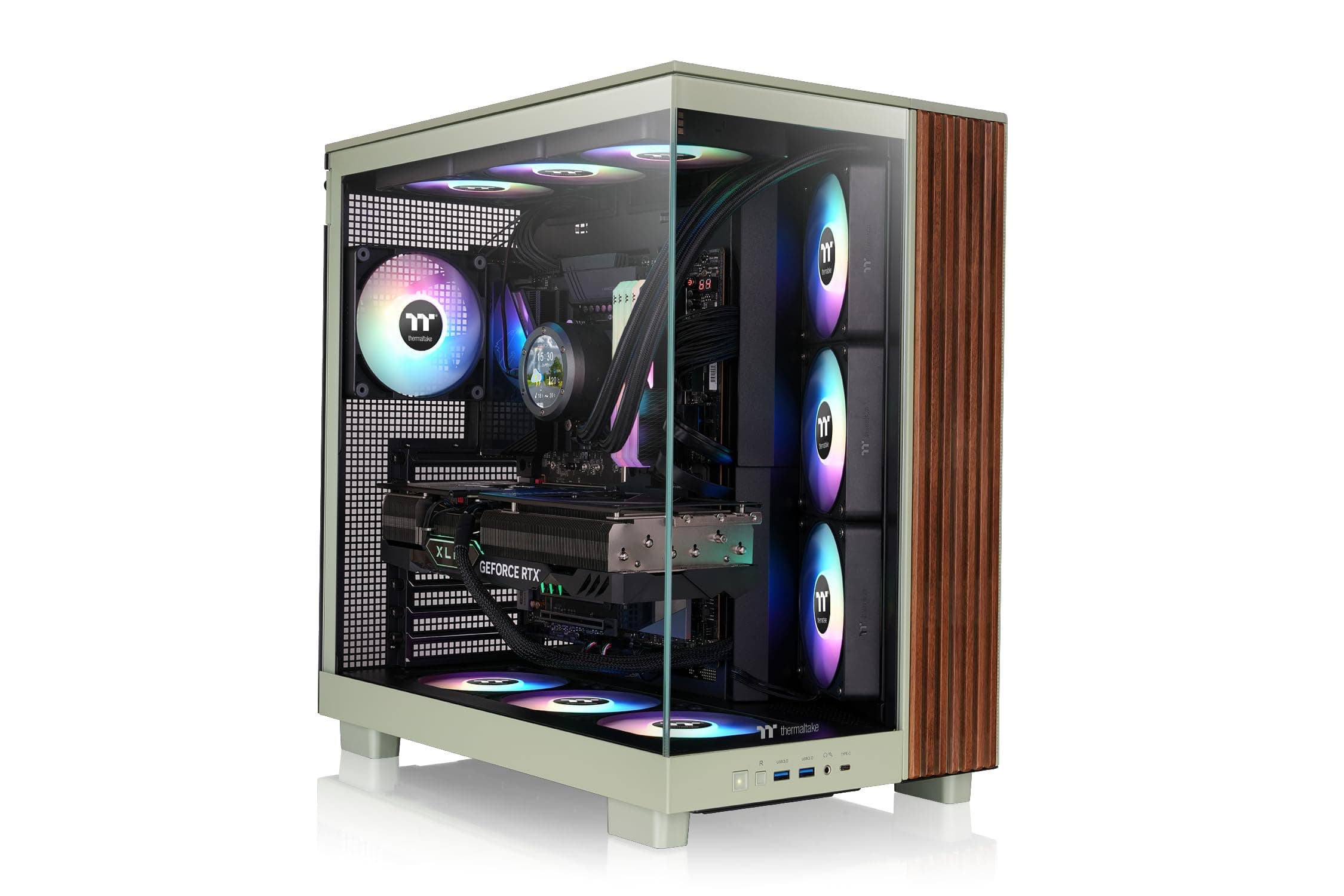 Thermaltake View 380 XL WS ARGB | Mid Tower Chassis | Matcha Green