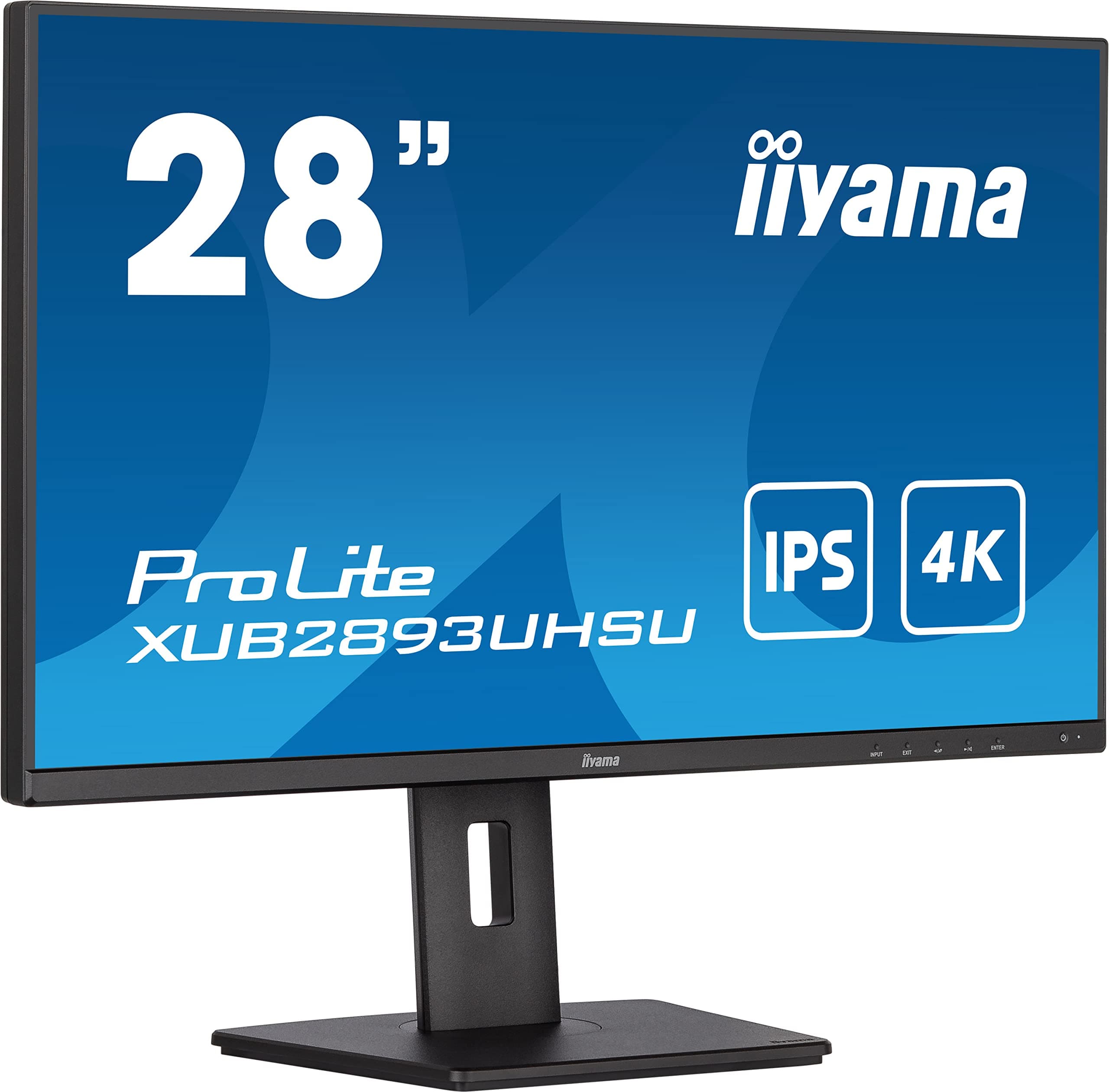 iiyama Prolite XUB2893UHSU-B5 71cm 28" IPS LED-Monitor 4K UHD HDMI DP 4xUSB3.0 Slim-Line Höhenverstellung Pivot schwarz