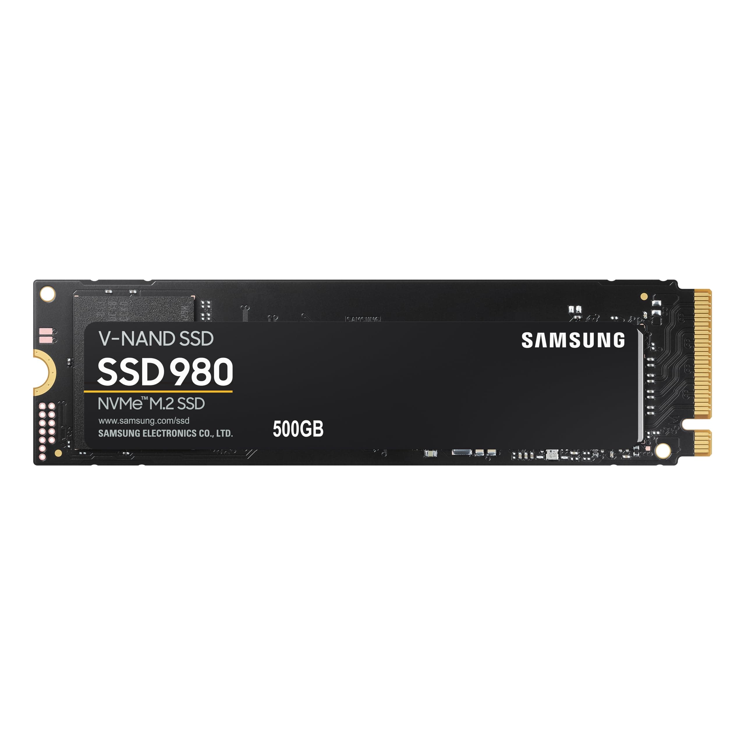 Samsung 980 NVMe M.2 SSD, 500 GB, PCIe 3.0, 3.500 MB/s Lesen, 3.000 MB/s Schreiben, Interne SSD für Gaming und Alltagsanwendungen, MZ-V8V500BW