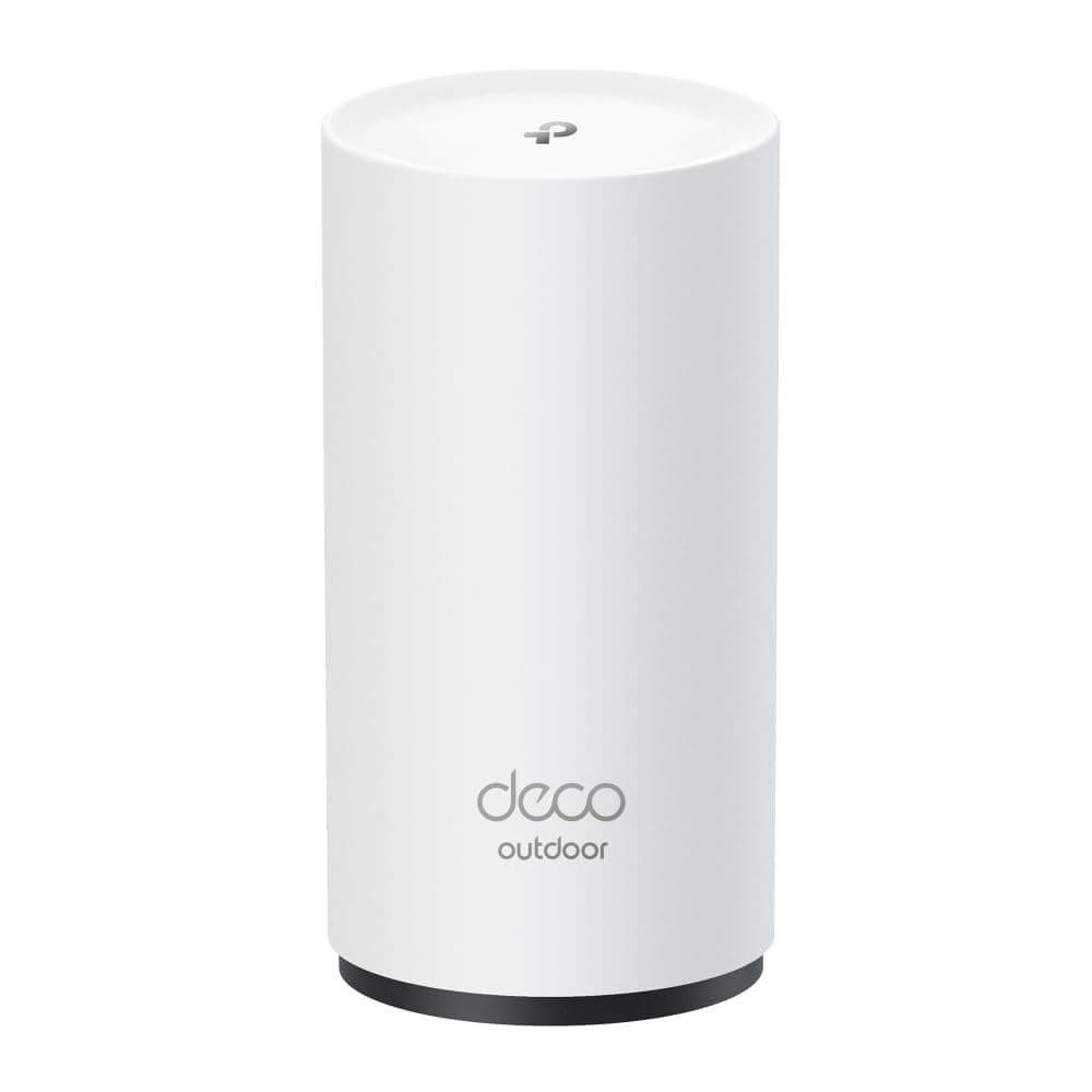 TP-Link Deco BE25-Outdoor Wi-Fi 7 Router | Dualband-WLAN bis zu 2.882 Mbit/s (5 GHz) + 688 Mbit/s (2,4 GHz) | 2× 2,5-Gbit/s-Ports | 802.3at PoE/AC-Stromversorgung | ideal für Garten und Terrasse