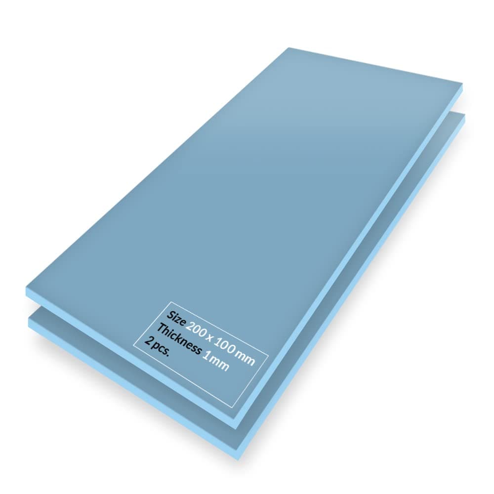 ARCTIC TP-3 Wärmeleitpad: Premium Performance Thermal Pad, 200x100x1,0 mm (stapelbar bis 2,0 mm ohne Leistungsverlust), 2 Stück - Hohe Leistung, sehr weich, Gap-Filler, Überbrückung von Unebenheiten