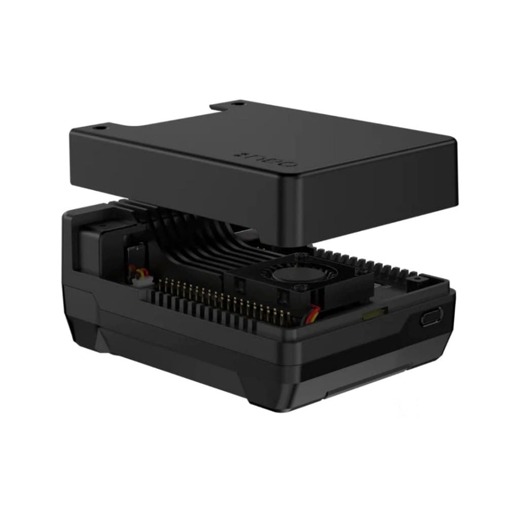 Argon Neo 5 M.2 NVMe PCIe Gehäuse für Raspberry Pi 5, Raspberry Pi 5 Gehäuse aus Aluminium mit integriertem Lüfter