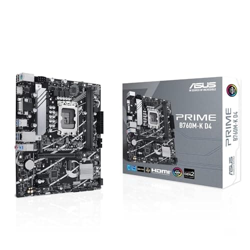 ASUS Prime B760M-K Gaming Mainboard Sockel Intel LGA 1700 (Intel B760, mATX, DDR5 Speicher, 2X PCIe 4.0 M.2, Aura Sync)