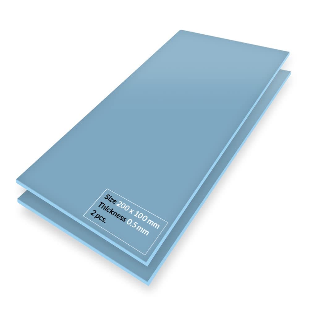 ARCTIC TP-3 Wärmeleitpad: Premium Performance Thermal Pad, 200x100x0,5 mm (stapelbar bis 2,0 mm ohne Leistungsverlust), 2 Stück - Hohe Leistung, sehr weich, Gap-Filler, Überbrückung von Unebenheiten
