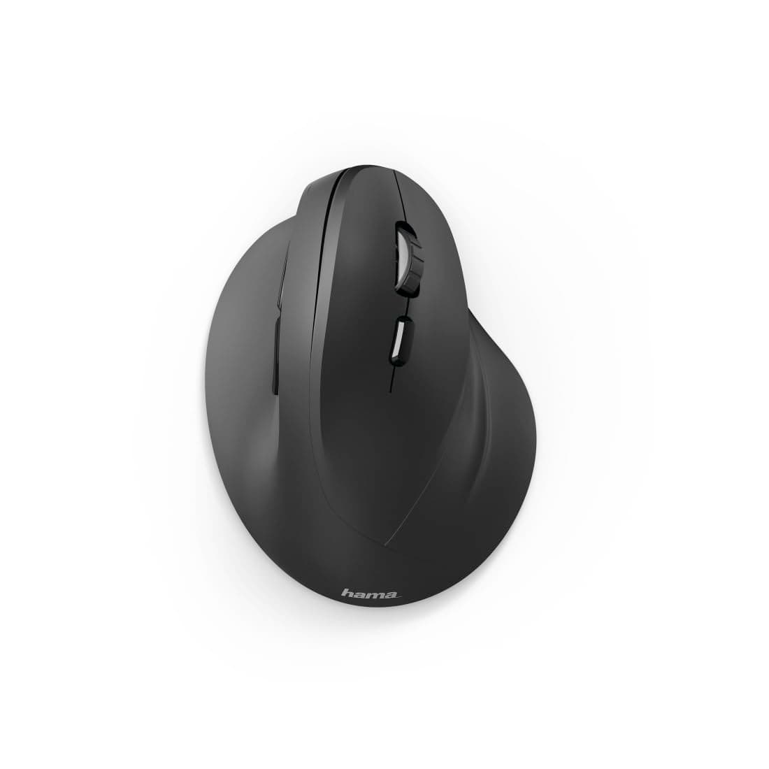 Hama kabellose Maus ergonomisch (Vertikale Maus ohne Kabel für Rechtshänder, Wireless Funk-Maus mit optischem Sensor 1000/1400/1800dpi) schwarz 00182699