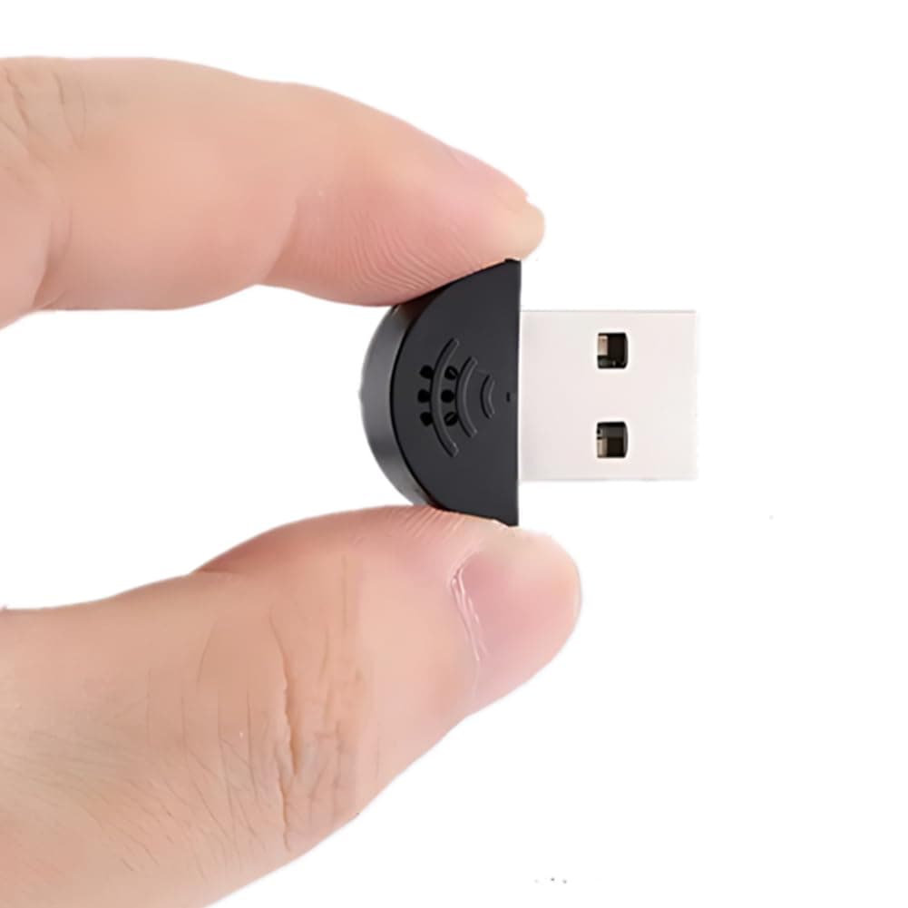 Nicoone Mini-Mikrofon, tragbarer USB-Mini-Studio-Sprachmikrofon, Aufnahme, Audio-Mikrofon-Adapter für Computer, PC, Schwarz
