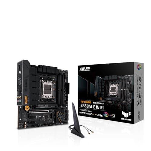 ASUS TUF Gaming B650M-E WiFi Mainboard Sockel AMD AM5 (Ryzen 7000, mATX, PCIe 5.0, DDR5-Speicher, 2,5 Gb Ethernet, USB 3.2 Gen 2x2 Typ-C, WiFi6, Aura Sync)