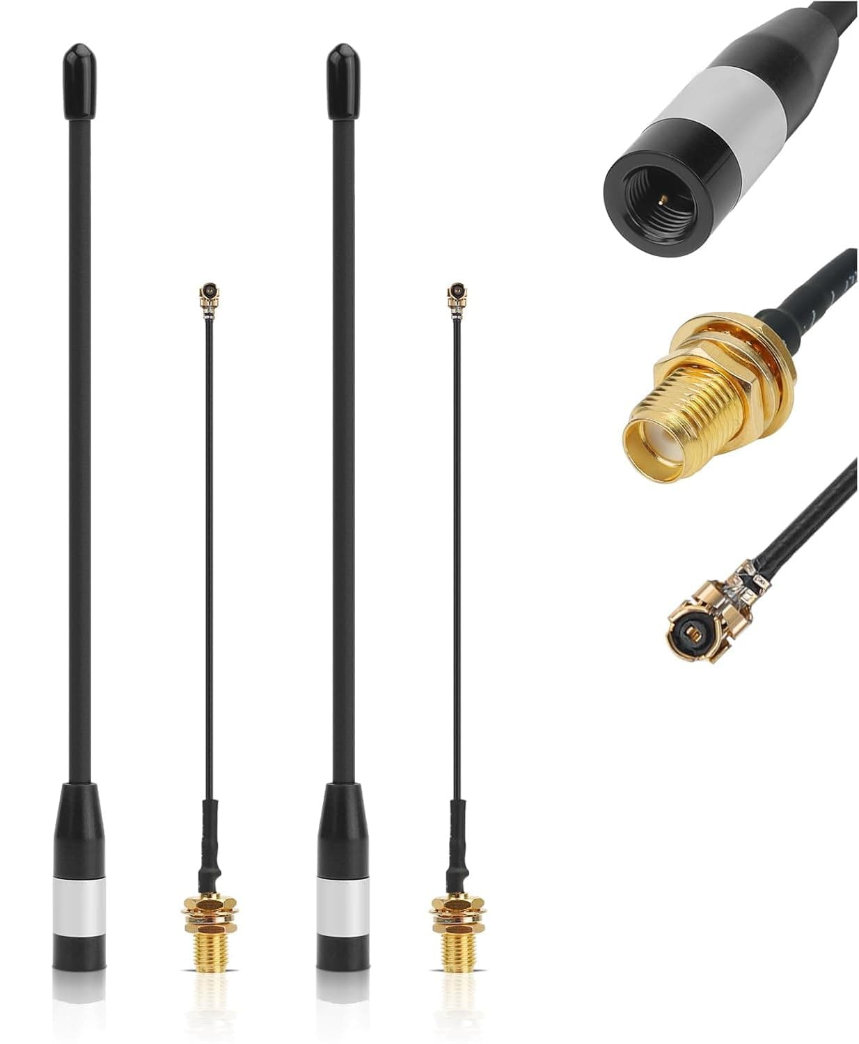 2 Pack 868-MHz Antenne, 10dBi Gain für Meshtastic LoRa Long Range Soft Whip-Antenne, 17 cm Omni SMA-Stecker, schwarz