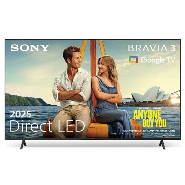 Sony BRAVIA 3 - Direct LED 55 Zoll Fernseher (K55S32), X-Balanced Speaker, Dolby Vision/Atmos, IMAX Enhanced, Google TV (2025), Google Cast, Apple AirPlay 2, Eco Dashboard 2, Game Menu 2, Smart TV