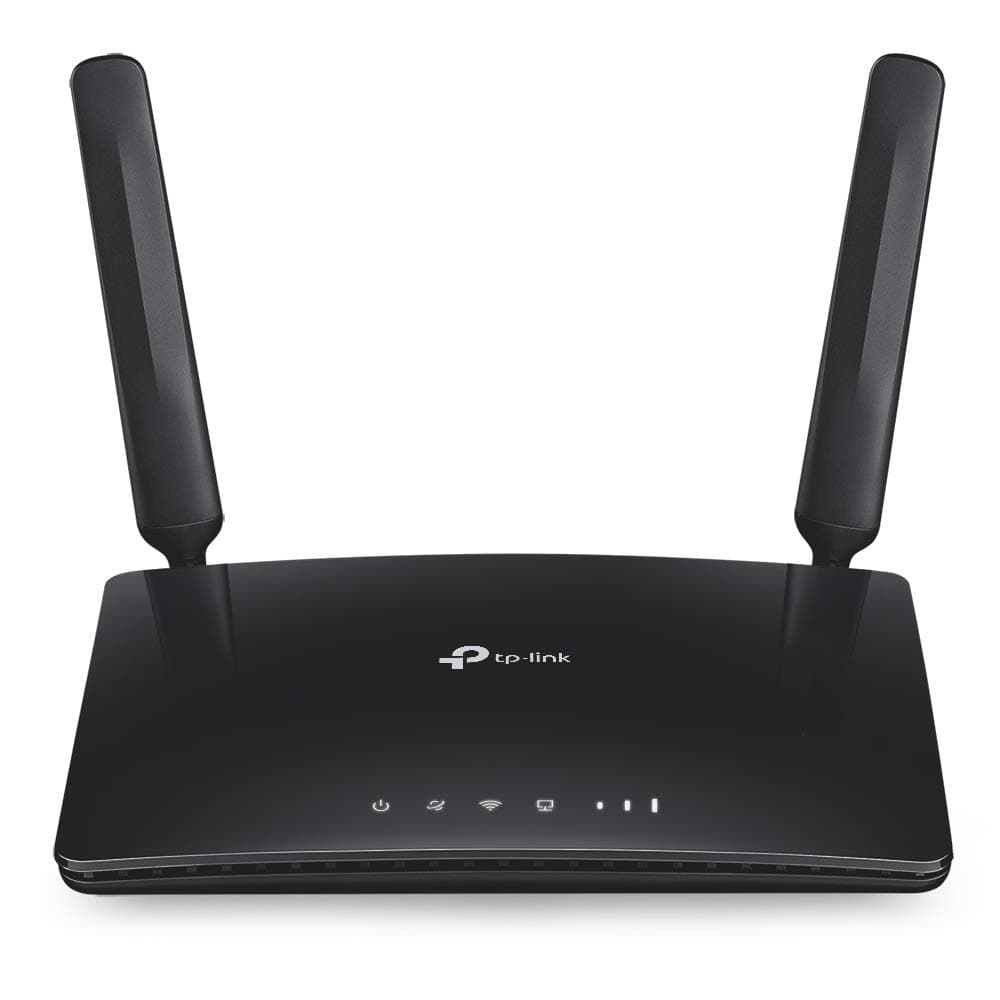 TP-Link Archer MR200 Cat4 + AC750 Mbps Dualband 4G LTE WLAN Router (150 Mbit/s im Download, simultanes Dualband, 300 Mbit/s 2,4GHz + 433 Mbit/s 5GHz, frei konfigurierbarer LAN/WAN-Port) schwarz