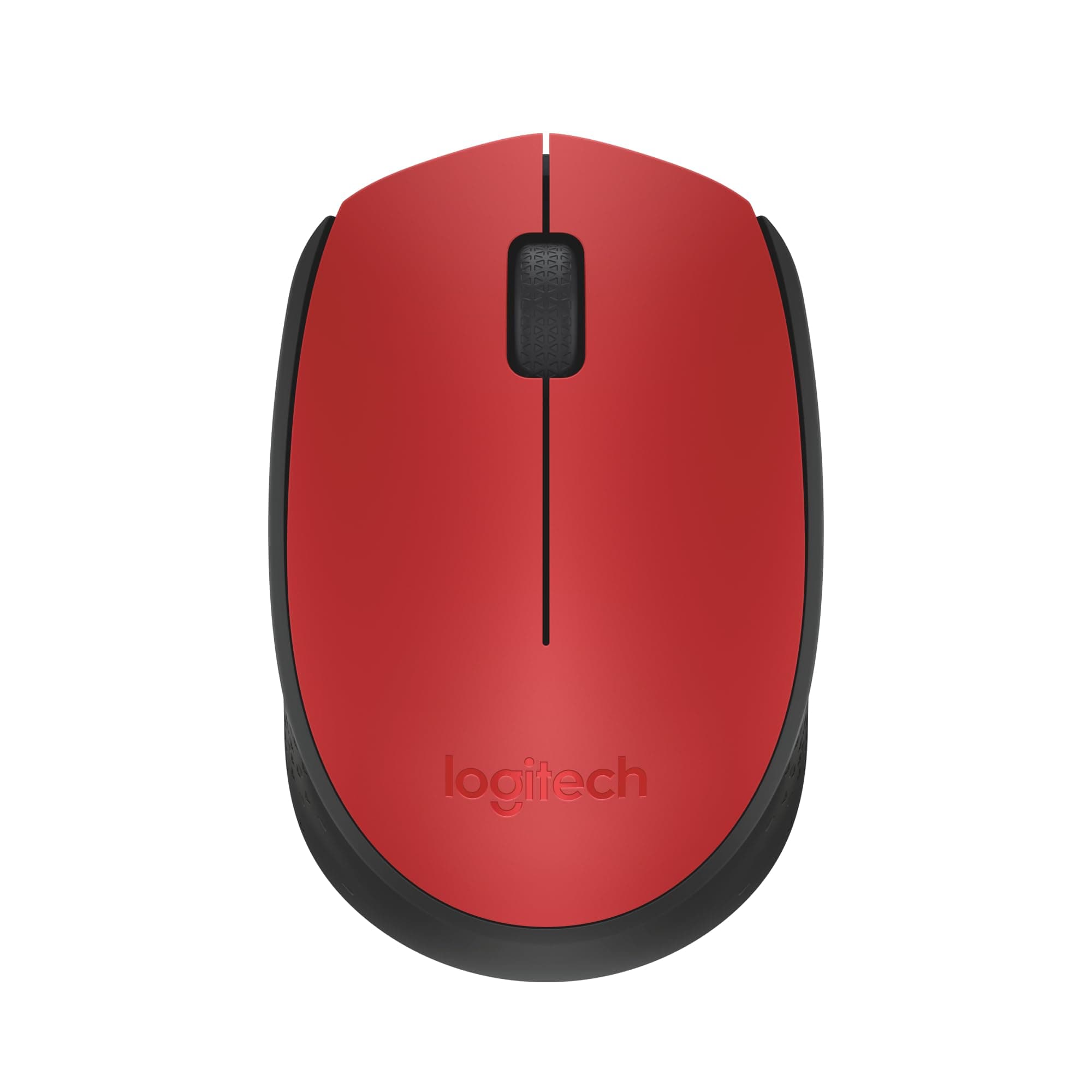 Logitech M171 Kabellose Maus, 2.4 GHz Verbindung via USB-Empfänger, Optischer Sensor, 12-Monate Akkulaufzeit, Für Links- und Rechtshänder, 3 Tasten, PC/Mac - Rot