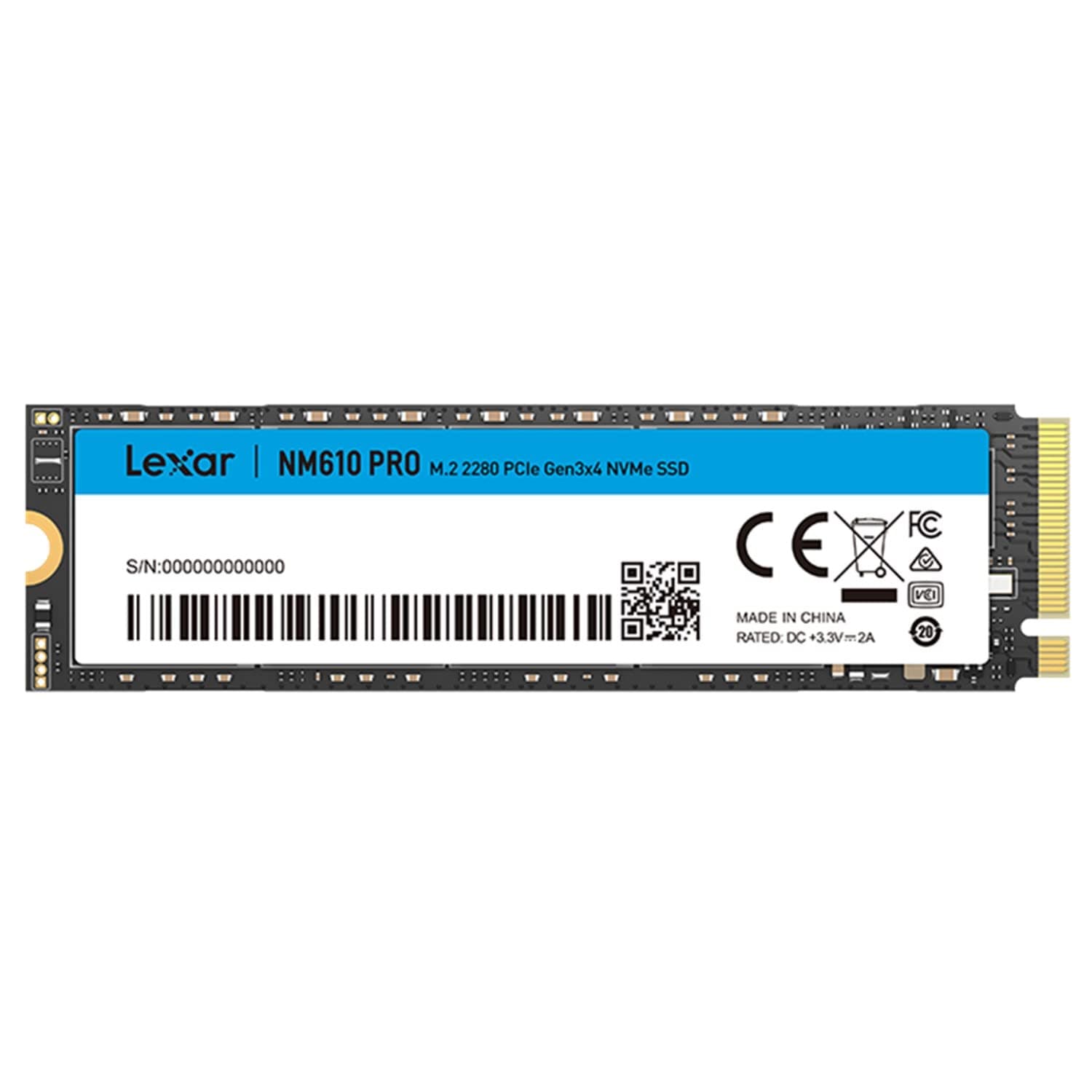Lexar 1TB SSD, M.2 2280 PCIe Gen3x4 NVMe 1.4 Internal, Up to 3300 MB/s Read, 2600 Writes, Internes 3D NAND Flash Solid State Laufwerk für Laptop, Desktop Computer, PC