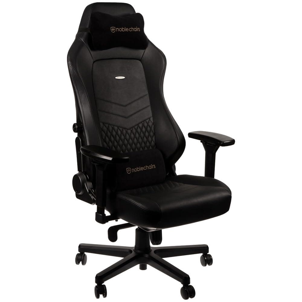 noblechairs HERO Gaming Stuhl - Bürostuhl - Schreibtischstuhl - Echtleder - Schwarz