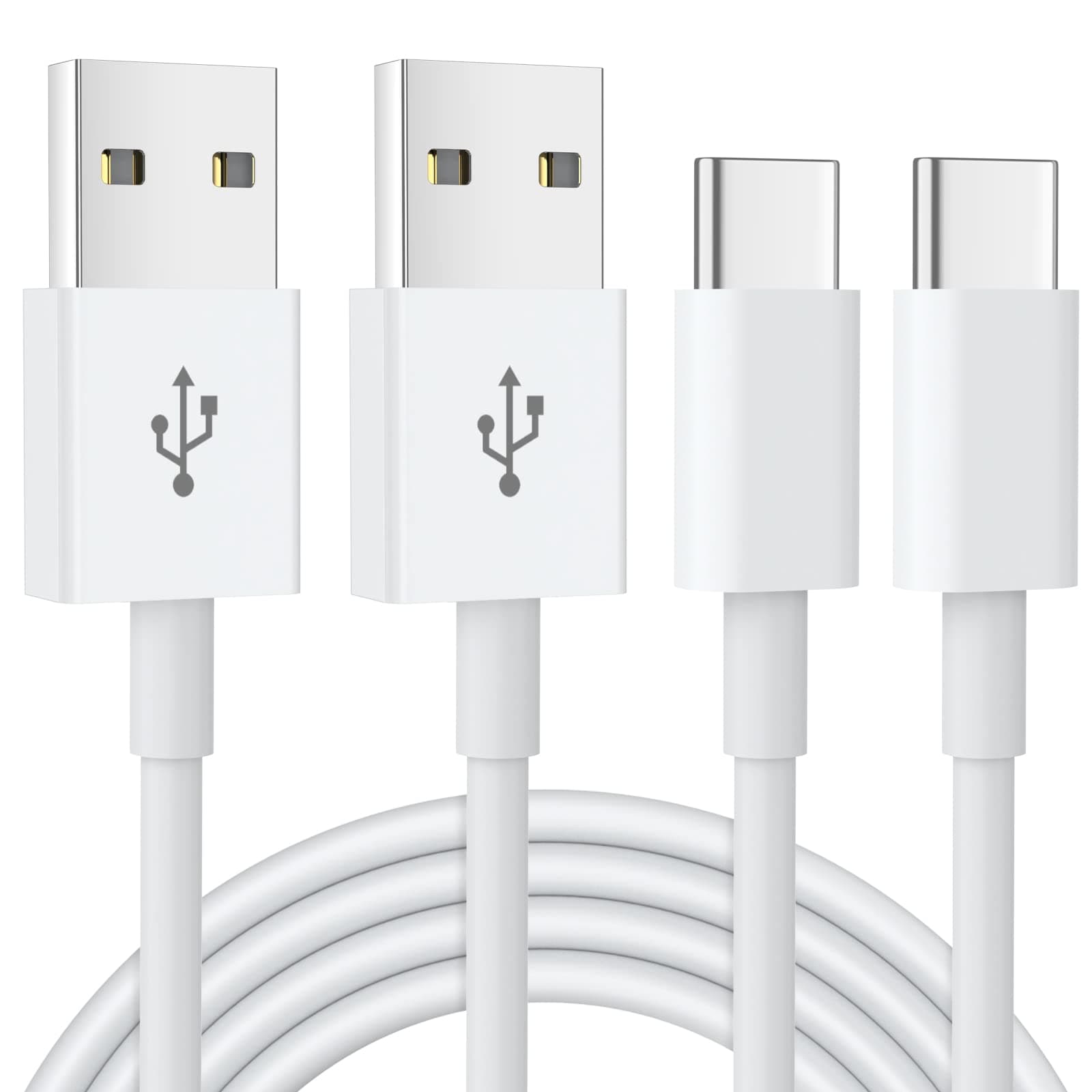USB C Kabel [ 2Stück 1M ] iPhone 17 15 Carplay Kabel, USB A auf USB C Kabel Schnellladung für iPhone 17 16 15 Pro, Samsung Galaxy A55 A53 S24 S23 S22 S21 S20, Google Pixel, Hawei, PS5 Typ C Ladekabel