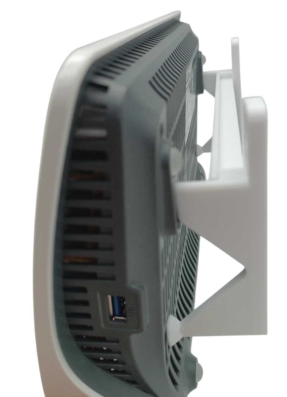 Wandhalterung für Fritzbox 7590 AX 7590 7690 Fritz Box 7590 AX | Halterung - dreiteilig inkl. Befestigungsmaterial Schrauben und Dübel