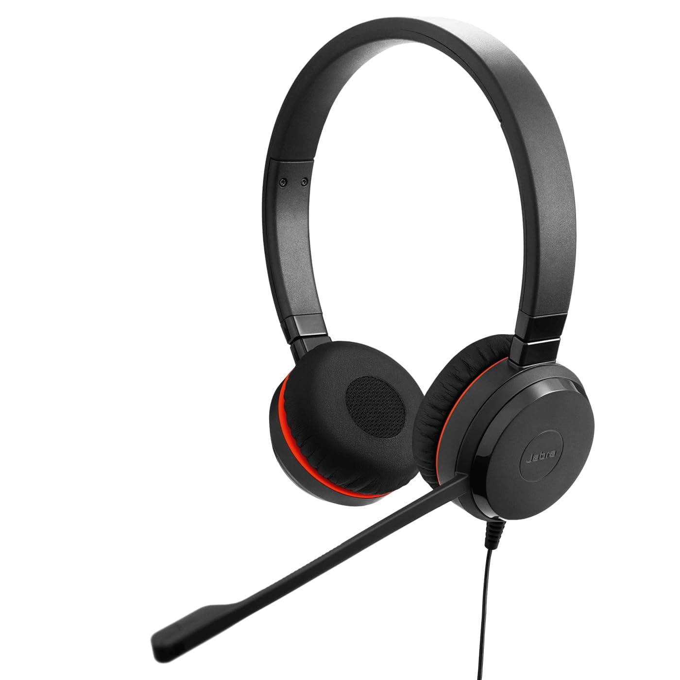 Jabra Evolve 30 II, Microsoft Teams zertifiziertes Stereo-Headset mit Anrufsteuerung, Mikrofon mit Geräuschunterdrückung, LED-Anzeigen, hervorragende Klangqualität, USB-C/A, Schwarz