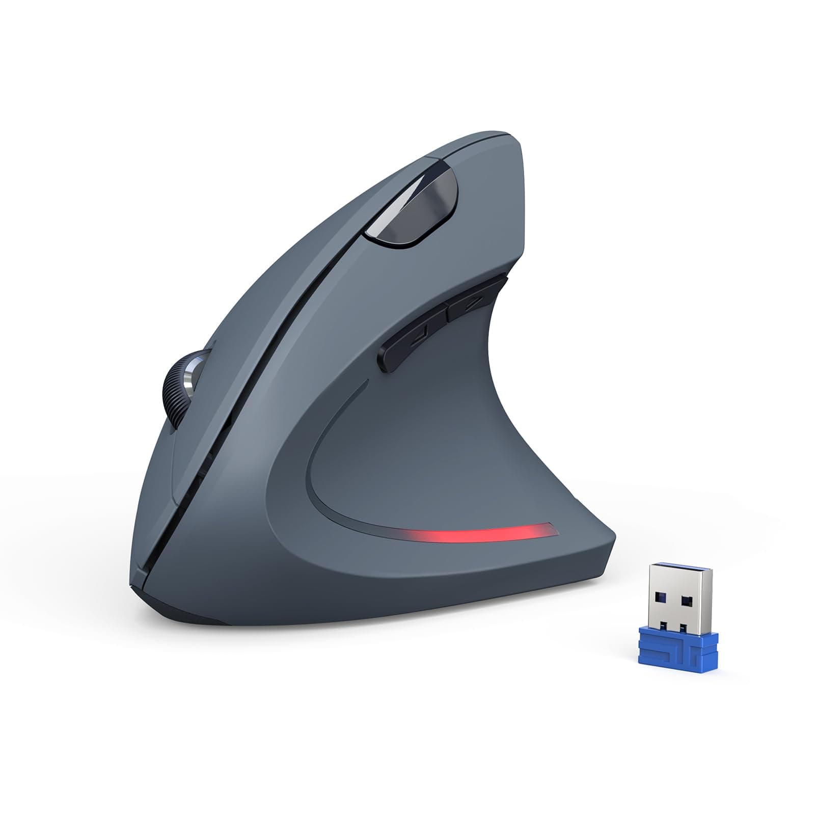 TECKNET Wireless Vertikale Ergonomische Maus, 4800 DPI 5 Tasten Kabellose Optische Maus, 2.4G USB Vertical Ergonomic Optical Mouse Kabellos für Windows und Mac OS
