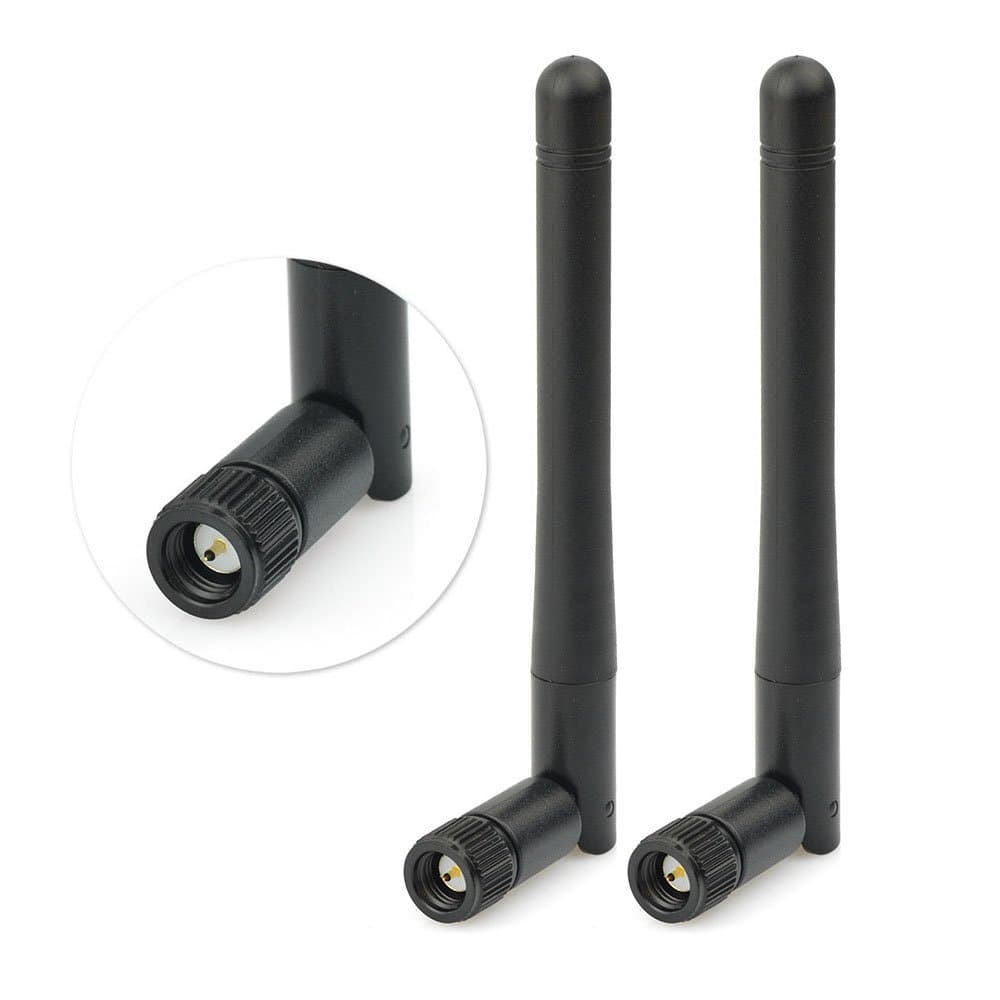 Eightwood 2.4G WiFi Antenne 3dBi Omni WLAN Antenne SMA Stecker 10.8CM 2PCS für Wirelesse WiFi Router Bluetooth PC Motherboard MEHRWEG