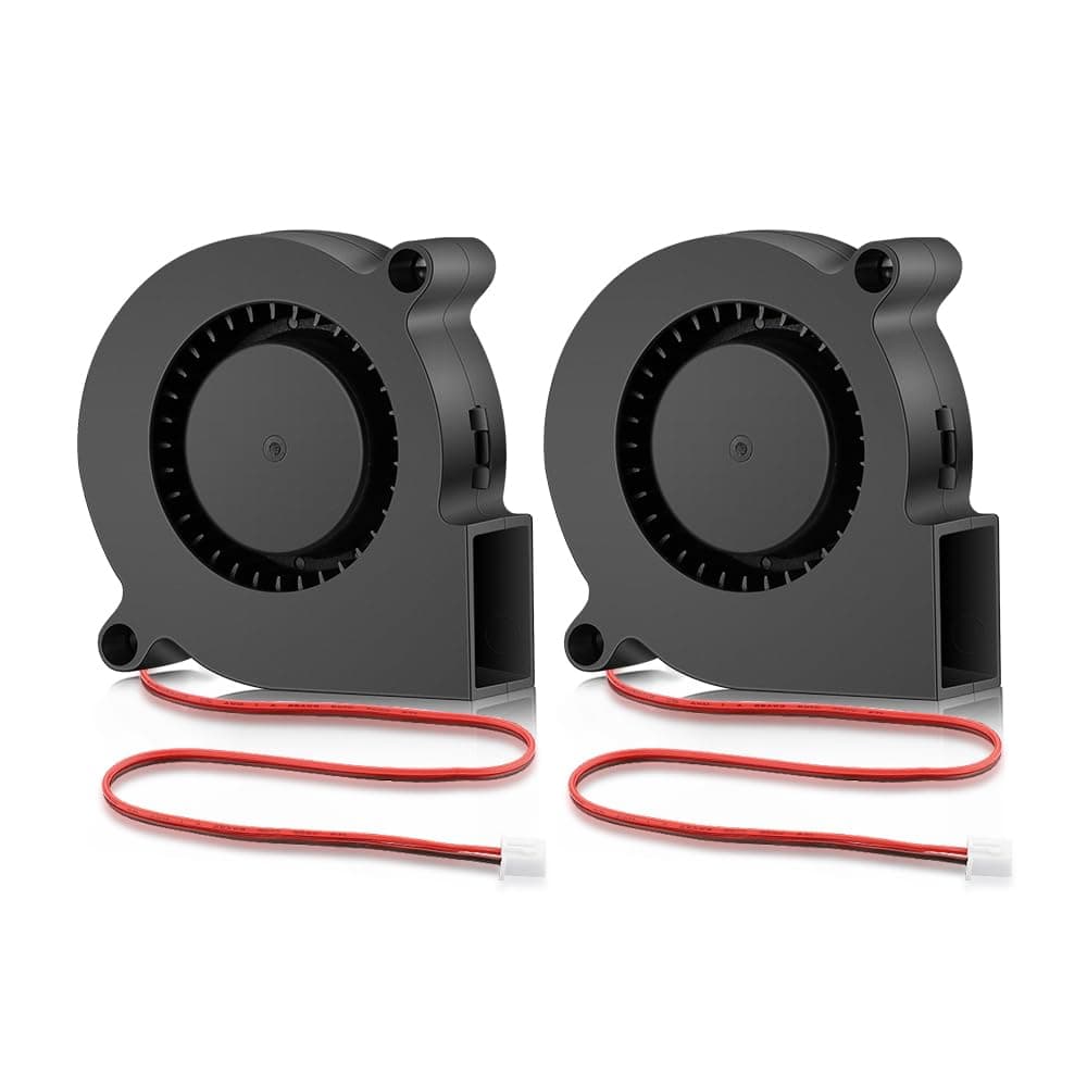 GDSTIME 2 Stück 5015 24V Gebläse Lüfter 50x50x15 Radial Lüfter 24V Turbinen Turbo 50mm Kühlung Ventilator 4000 U/min 5CM
