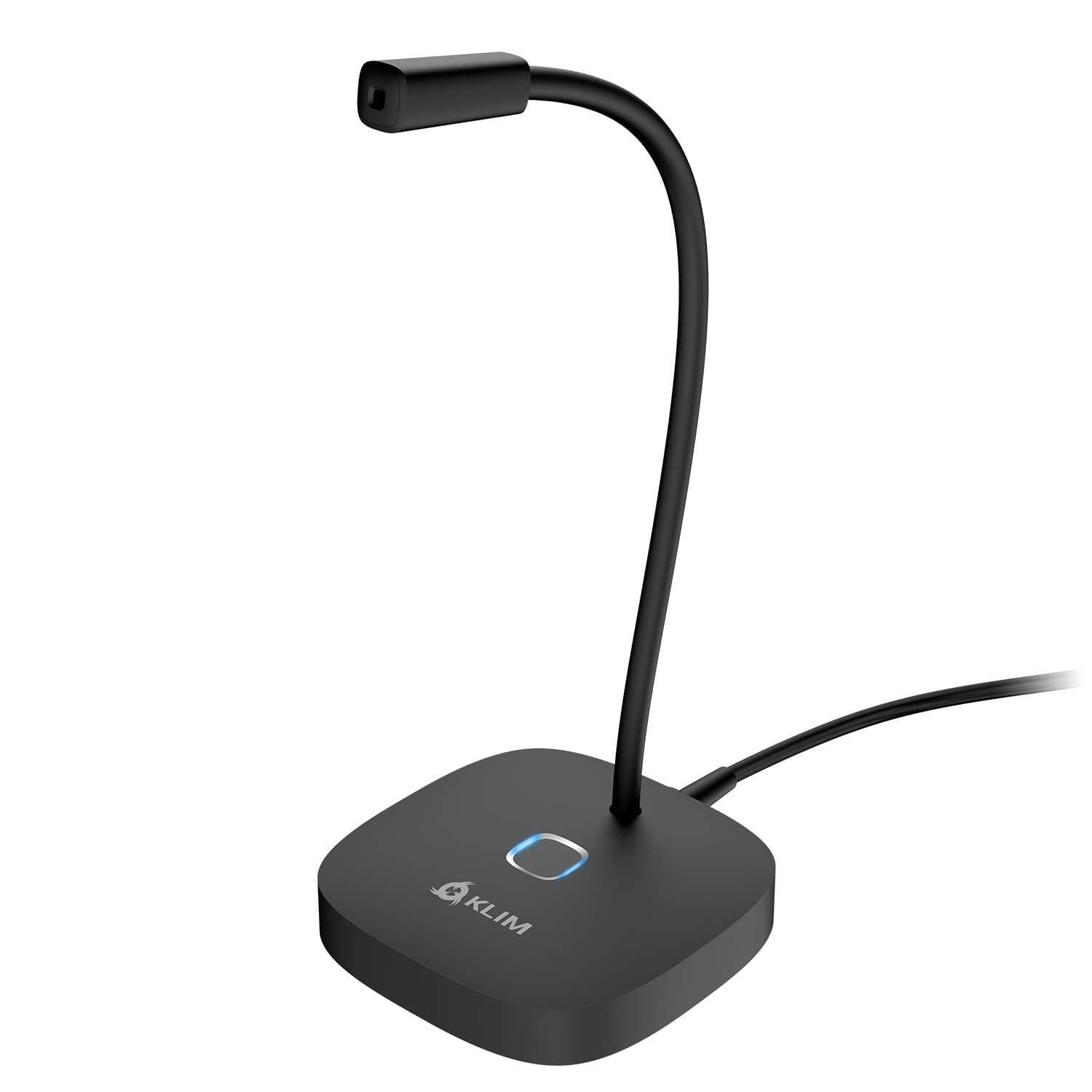 KLIM Lingo - USB-Desktop-Mikrofon für PC und Mac - Mit Stummschalttaste - Kompatibel mit jedem Computer - Professionelles Desktop-Mikrofon - High Definition Audio - NEU