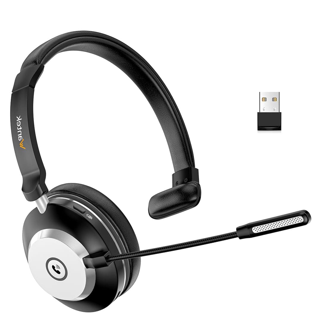 Wantek Wireless Bluetooth Headset mit Mikrofon inkl. Geräuschunterdrückung, kompatibel mit Windows, Mac, Chrome, Linux, iOS, iPadOS, Android