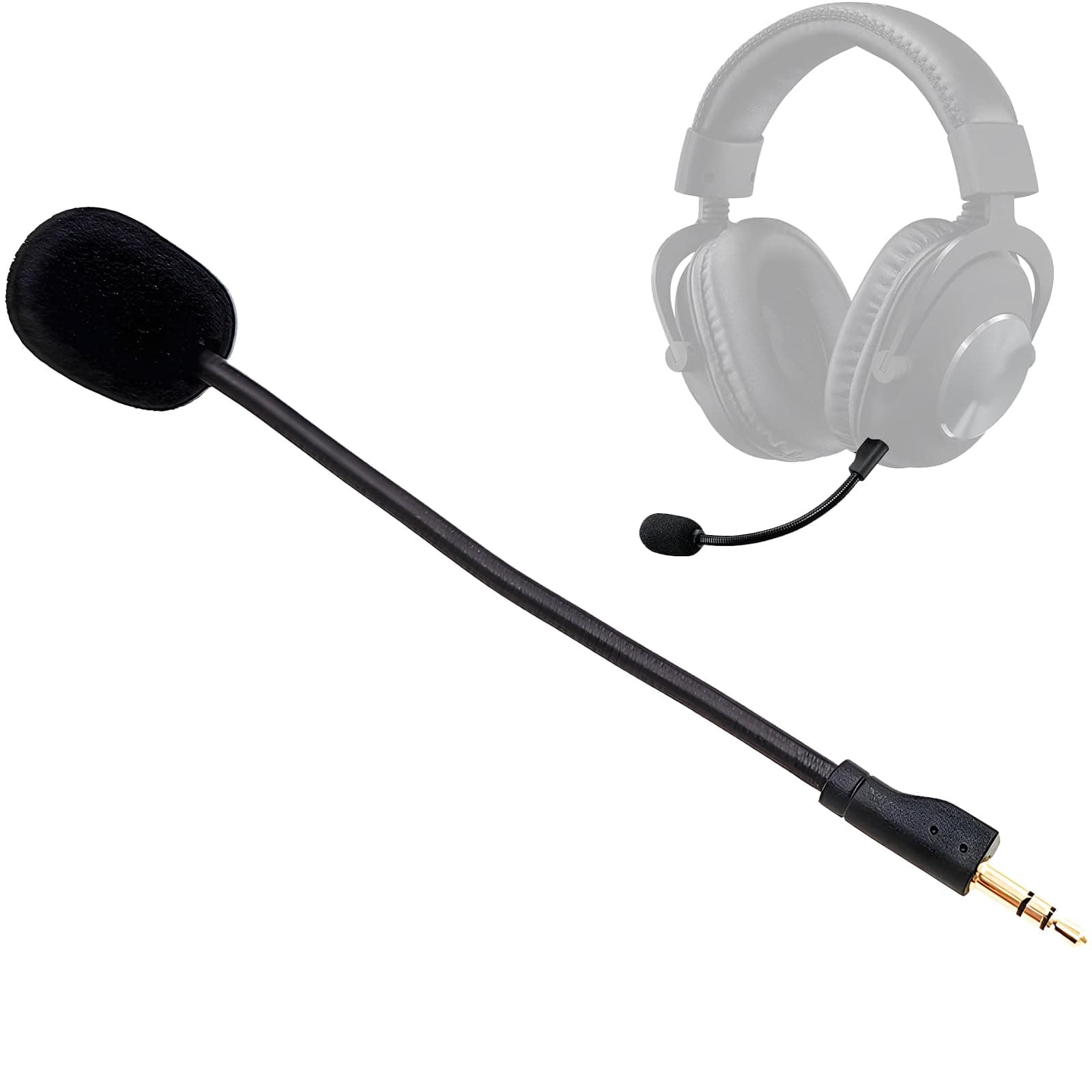 KIRVOS Ersatz Gaming Mikrofon für G PRO/G PRO X Kabellose Gaming Headsets, Abnehmbares Mic mit 3,5 mm Vergoldetem Stecker Noise-Cancelling, Kompatibel mit Verschiedenen Gaming Headsets
