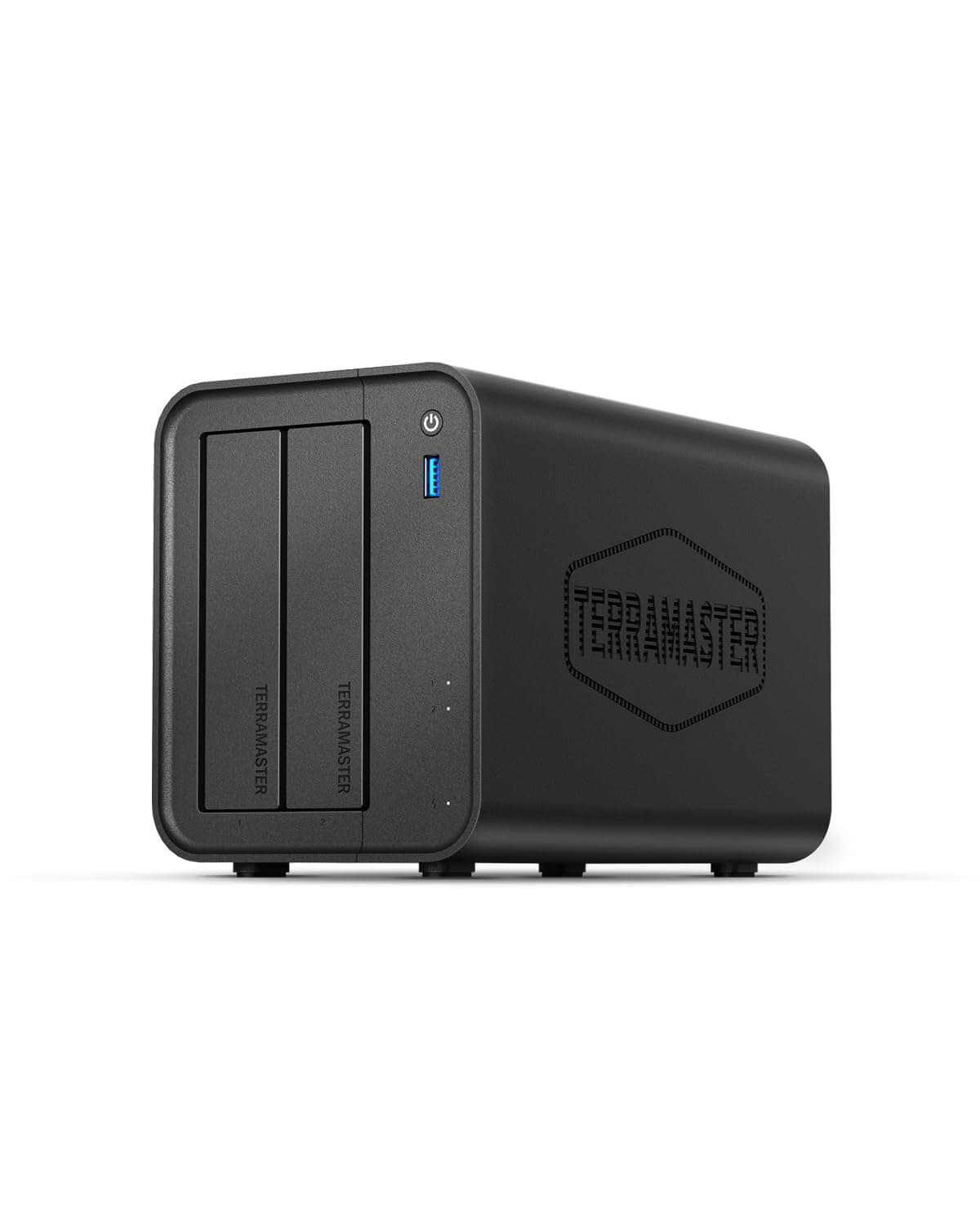 TERRAMASTER F2-425 2-Bay NAS-Speicher – Intel x86 Quad-Core-CPU, 4 GB RAM, 2,5 GbE LAN, Netzwerkgebundener Speicher-Multimedia-Server für Privatanwender (ohne Festplatte)