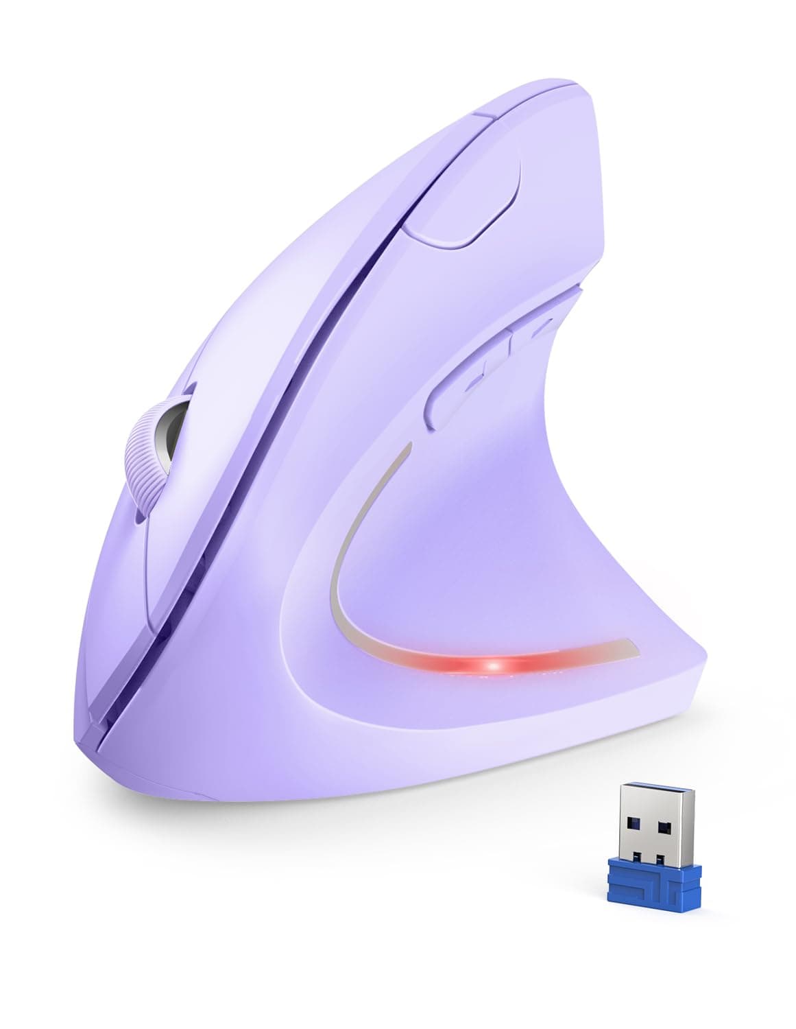 TECKNET Wireless Vertikale Ergonomische Maus, 4800 DPI 5 Tasten Kabellose Optische Maus, 2.4G USB Vertical Ergonomic Optical Mouse Kabellos für Windows und Mac OS
