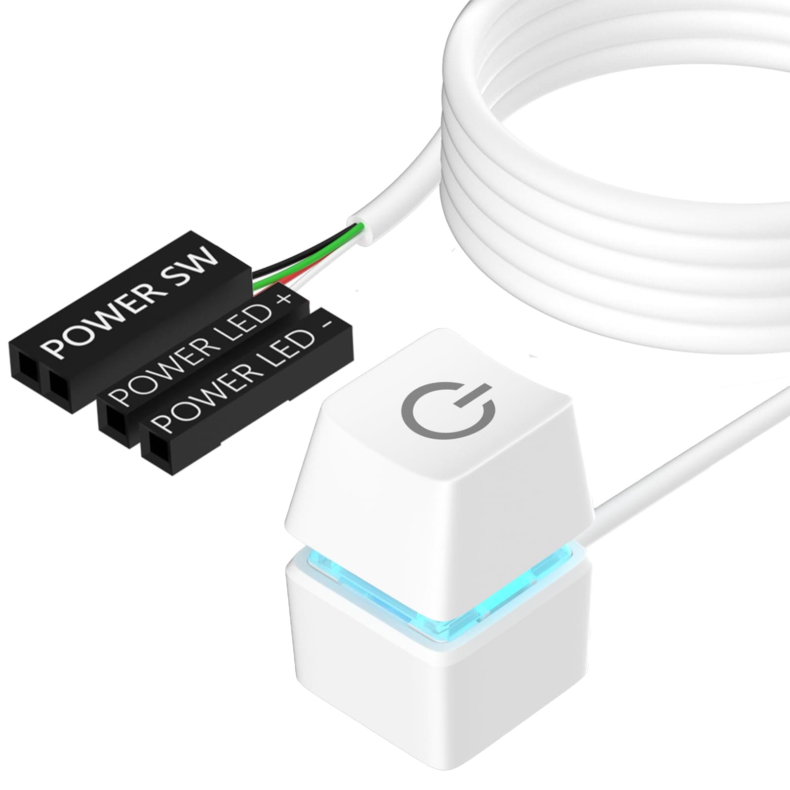 Oddtone PC-Schalter, Stromversorgung Steuerungs-Adapterkabel, 65-Zoll-Externer PC-Knopf, Gehäuse-Motherboard-EIN/Aus, SW LED-Lichtkabel