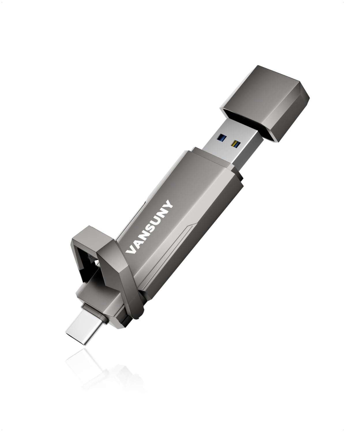 Vansuny USB-C Stick 256GB mit bis zu 1000 MB/s Externe SSD 256GB Dual USB-Stick USB-C + USB A Speicherstick für iPhone 15/16, Android-Telefon, Laptop, Tablet, Mac, Festkörper Laufwerk