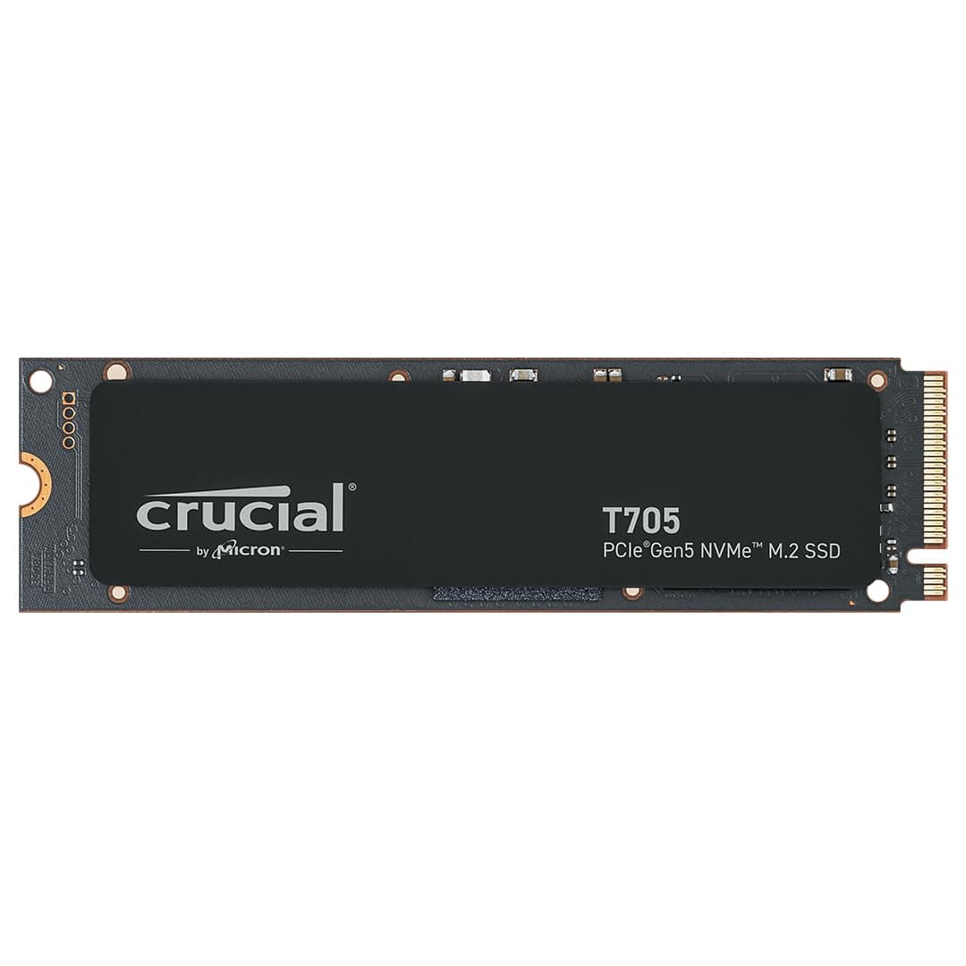 Crucial T705 2TB SSD PCIe Gen5 NVMe M.2, bis zu 14.500MB/s, Microsoft DirectStorage, PCIe 4.0 abwärtskompatibel, Interne Solid State Drive - CT2000T705SSD3