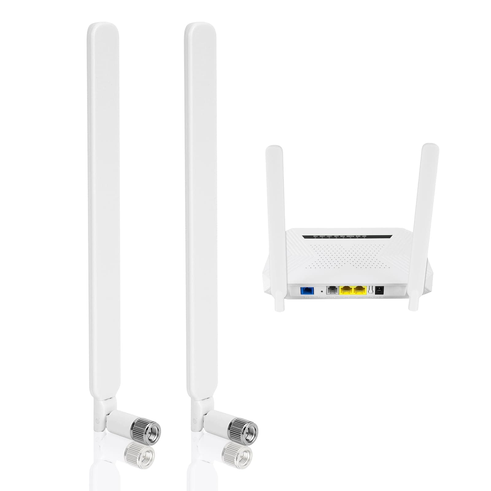 2 Stück 4G LTE Antenne SMA Male 9dBi, WLAN Antenne Dualband 2,4GHz 5GHz für LTE Router, Modem, Mobile Gateway, Kamera, Home Phone, Signalverstärker