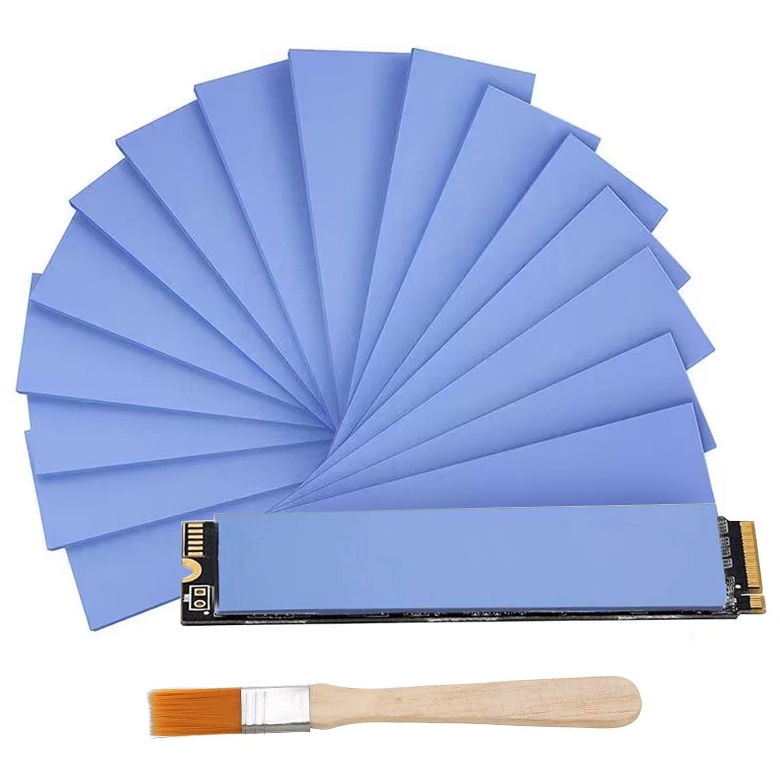 30 Stück Thermal Pad, Wärmeleitende Silikonpads, 67 x 20 mm Silikon Wärmeleitpad, Silikon Thermal Pad Für CPU, Dick 0.5/1/ 1.5mm, Wärmeleitfähige Silikonkissen, für GPU Kühlkörper