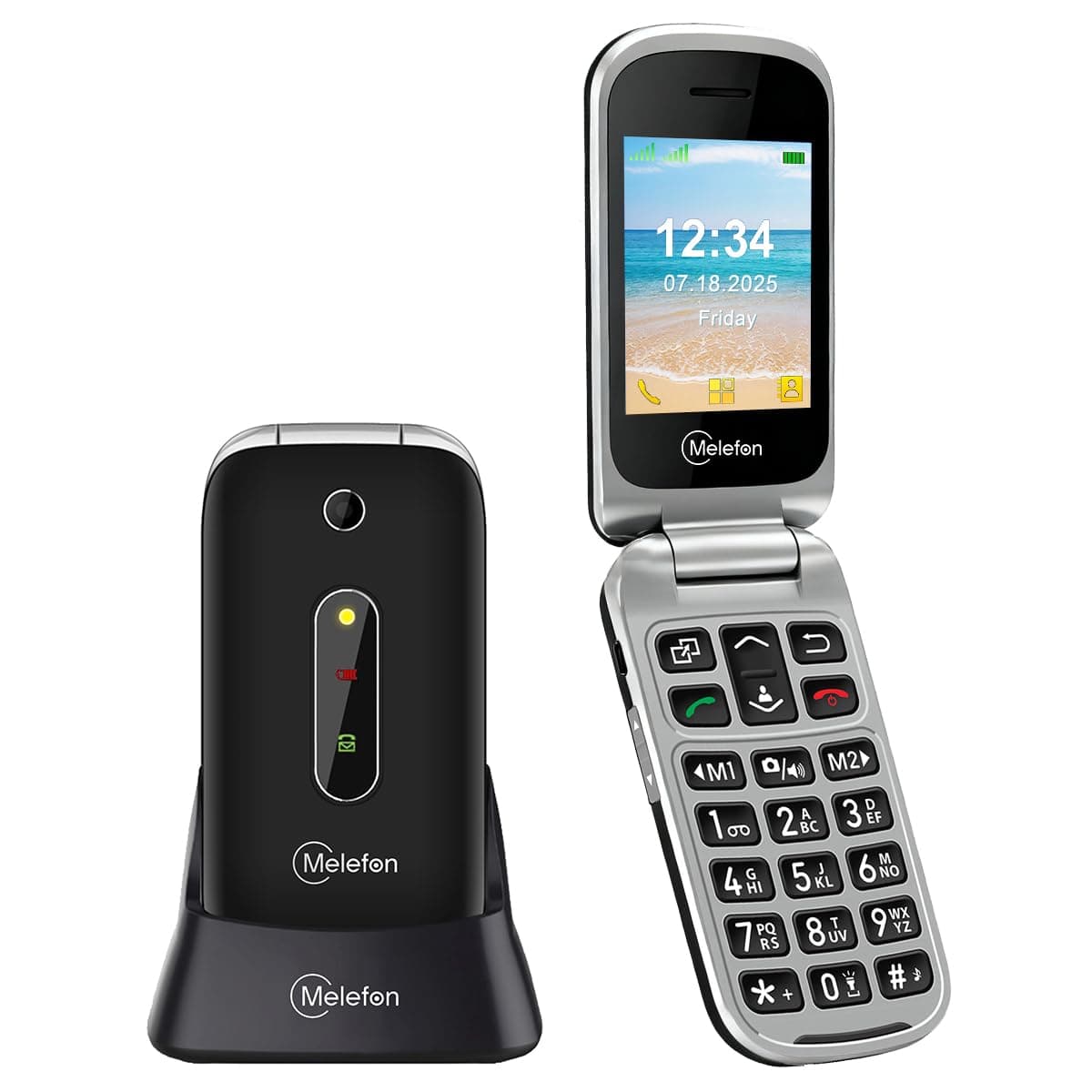 Melefon 4G Seniorenhandy ohne Vertrag,klapphandy mit Große Tasten und SOS-Taste,2.4 Zoll FarbDisplay Handy für Senioren mit Schnellwahltasten|Taschenlampe| 1350 mAh Akku Lange Standby-Zeit