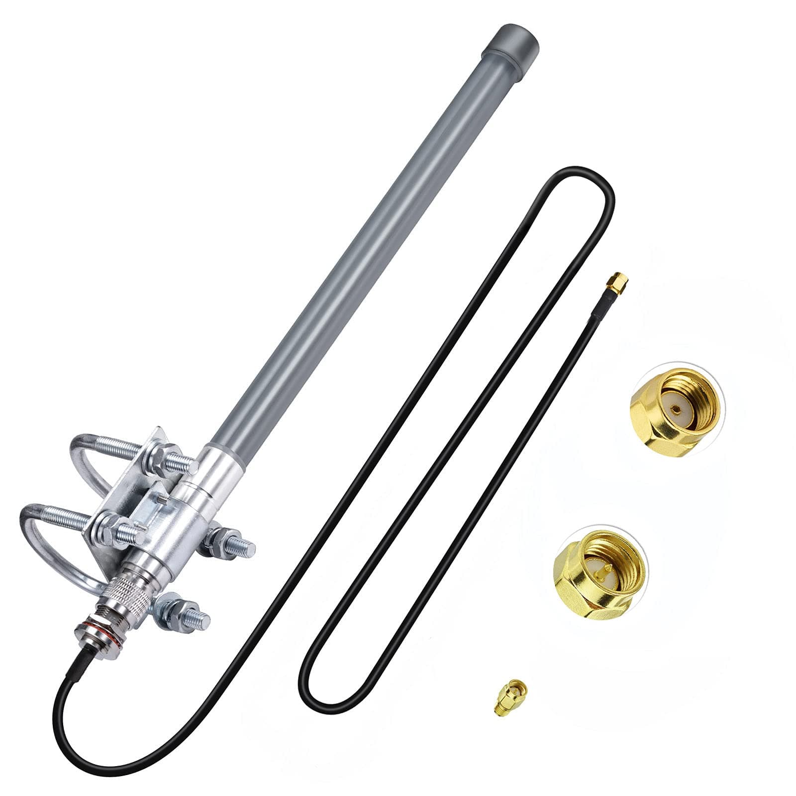 Bingfu 868 MHz Lora-Antenne, LoRaWAN-Antenne für den Außenbereich, Glasfaser, 3 dBi N-Stecker 50 Ohm, wasserdicht, für RAK HNT Bobcat Helium Minor Hotspot, Verlängerungskabel N-Buchse auf