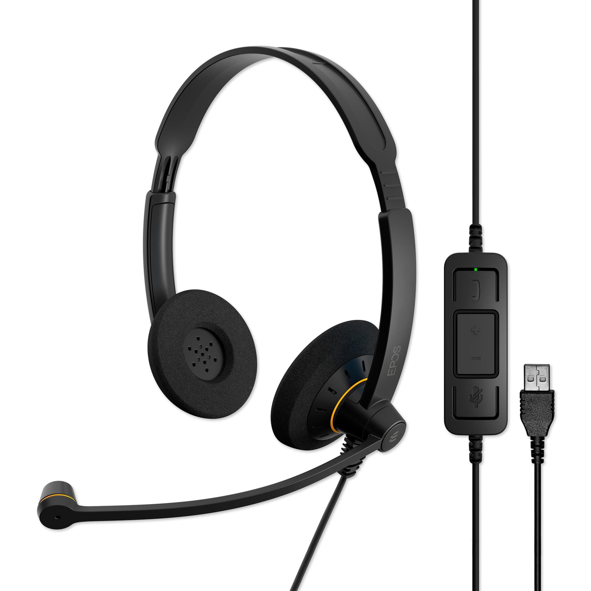 Sennheiser EPOS Impact SC 60 USB ML beidseitiges UC-Headset mit In-Line Call Control Zertifiziert für Skype for Business, 9734329000