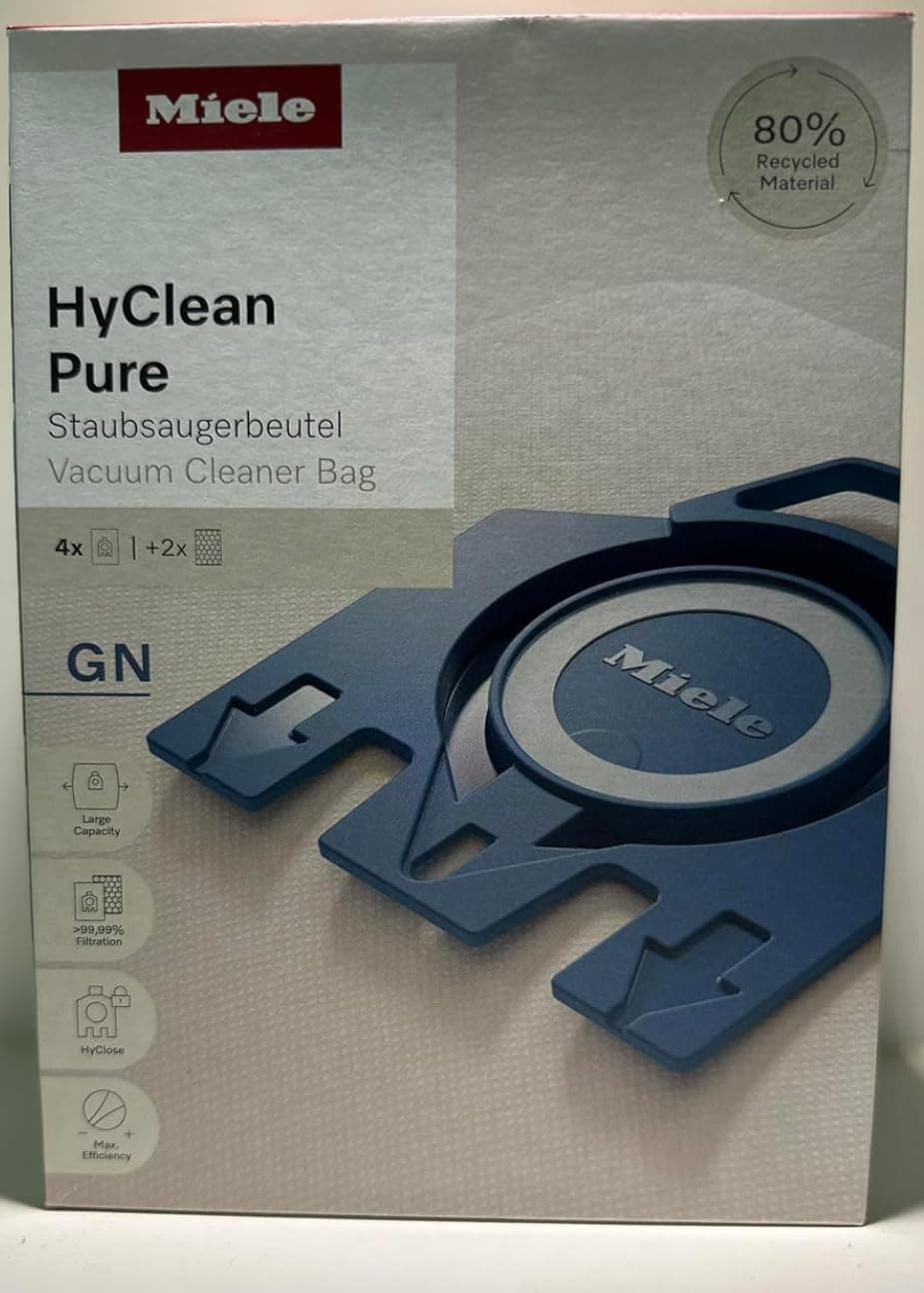 Miele Original Zubehör - HyClean 3D Efficiency GN Staubsaugerbeutel / Schließt den Staub sicher im Staubsauger ein (9917730)