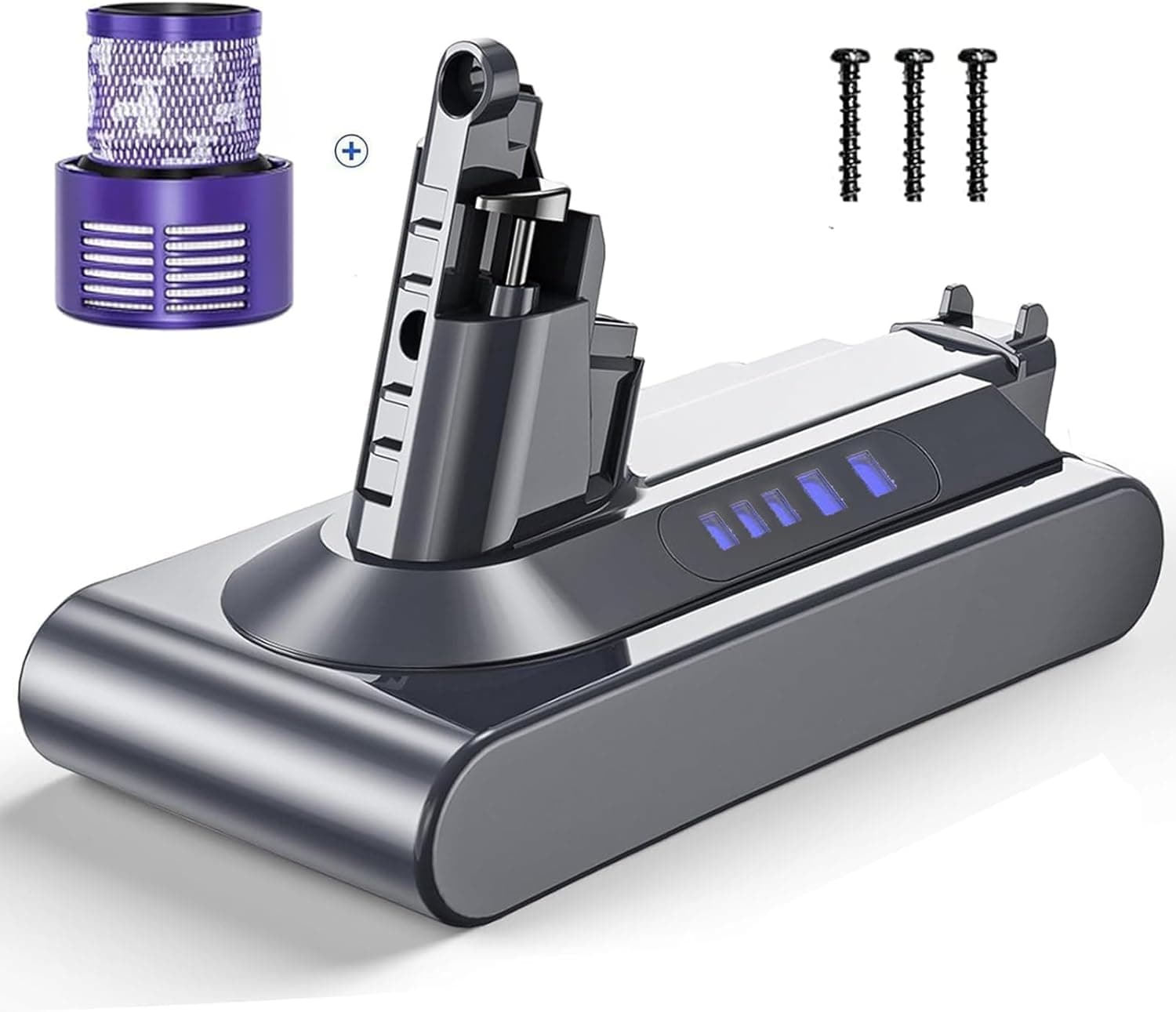 Großer Kapazität Akku V10 6.0Ah/6000mAh für DysonCyclone/Animal/Absolute/Fluffy/Motorhead SV12 kabellos Ladegerät Handstaubsauger Ersatzakku