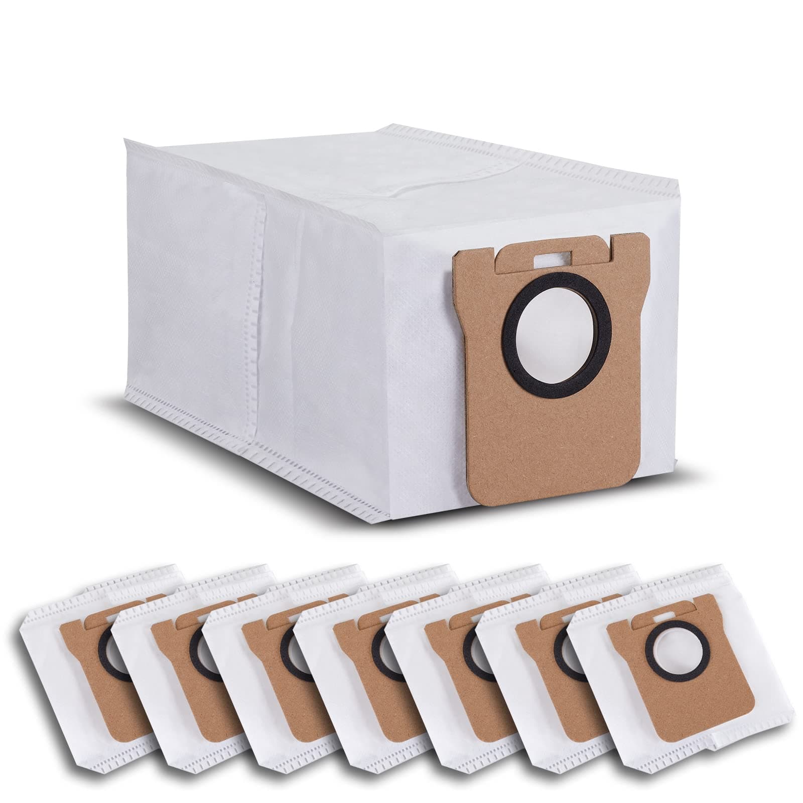 8 Stück Staubbeutel für Xiaomi X10+ / X20+ & Dreame L10s Ultra / L20 Ultra / L10 Ultra Saugroboter Basisstation, 2,5L großer Kapazität Ersatzbeutel Zubehörset Staubsaugerbeutel Ersatzteile