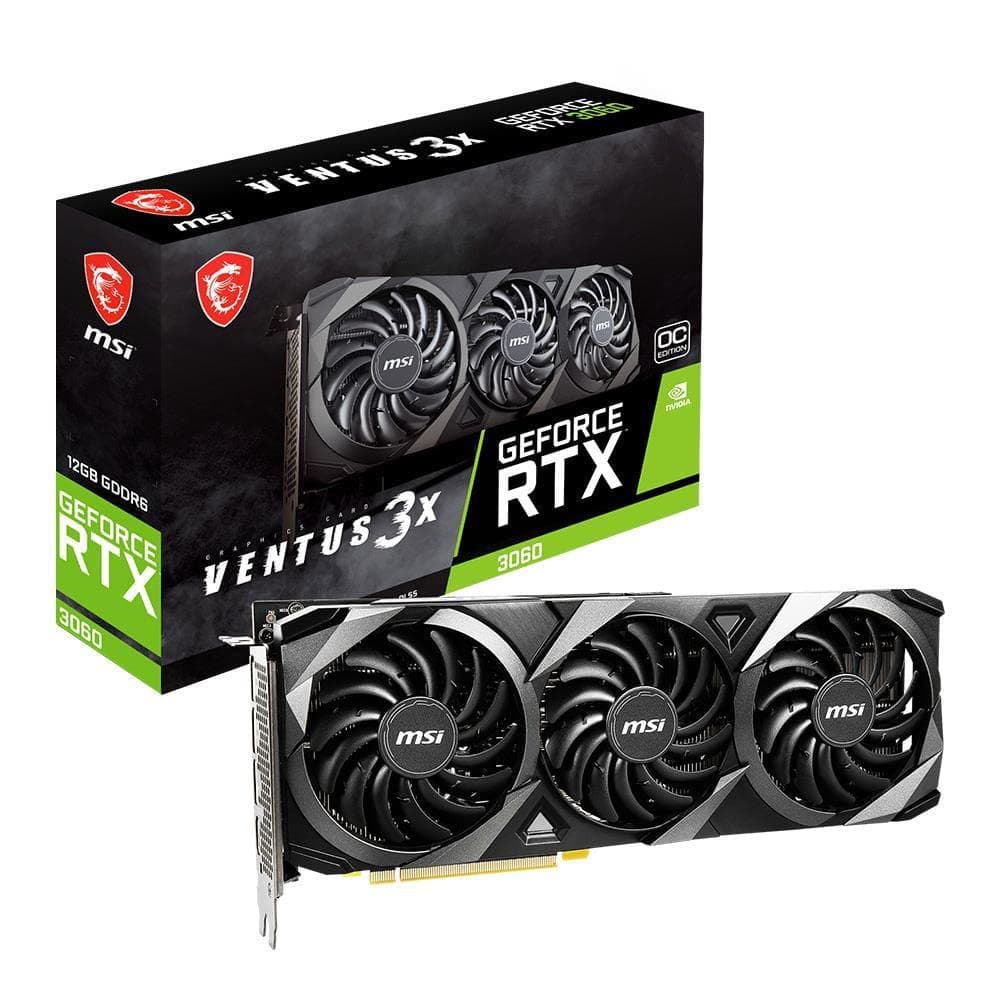 MSI GeForce RTX 3060 Ventus 3X 12G OC, Gaming Grafikkarte - RTX 3060