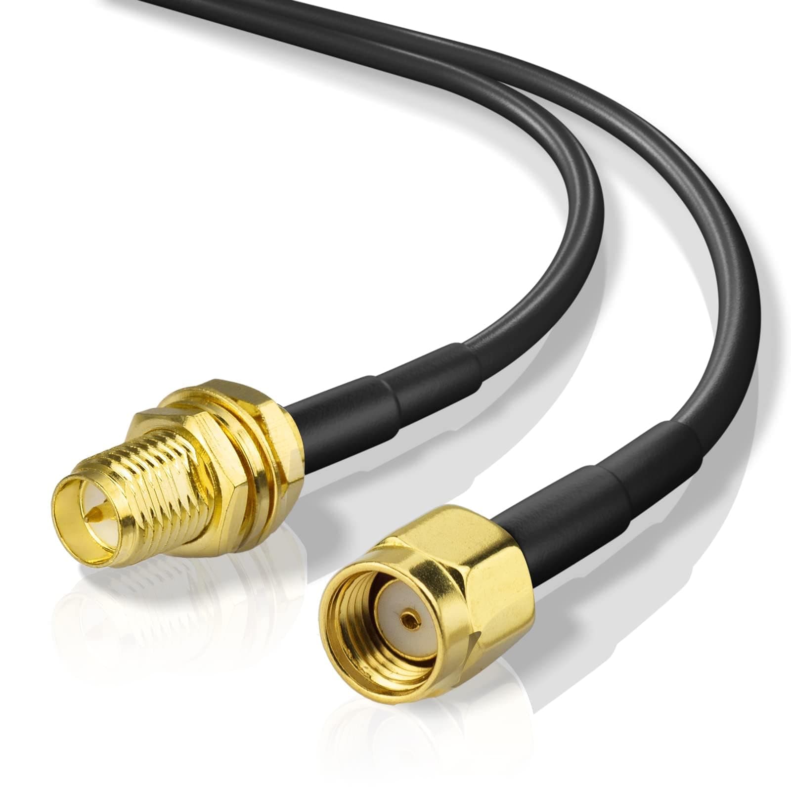 Superbat RPSMA WLAN Antenne Verlängerungs kabel 3m : RP-SMA Stecker auf Buchse RG174 Koaxialkabel für Drahtlose Mini PCI Express PCIE Netzwerkkarte USB WiFi Adapter WiFi Route IP Kamera